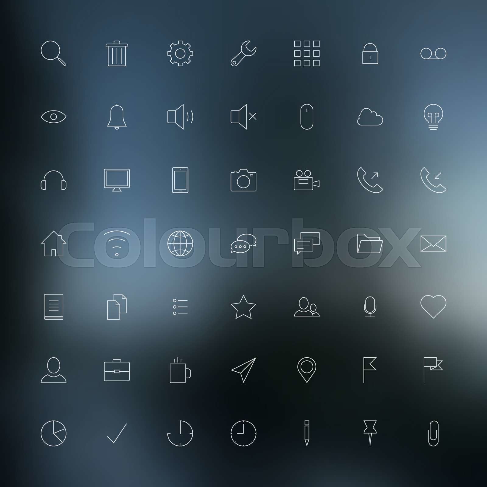 Thin icons | Stock vector | Colourbox