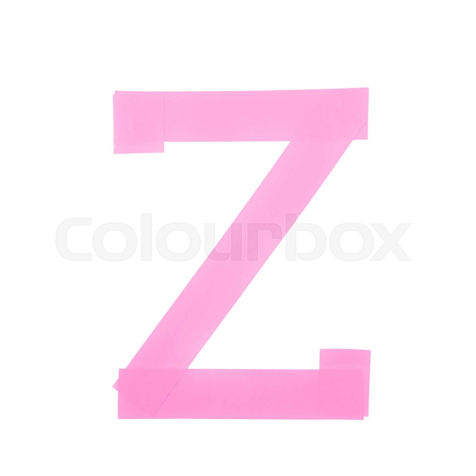 Letter Z symbol made of insulating tape | Stock image | Colourbox