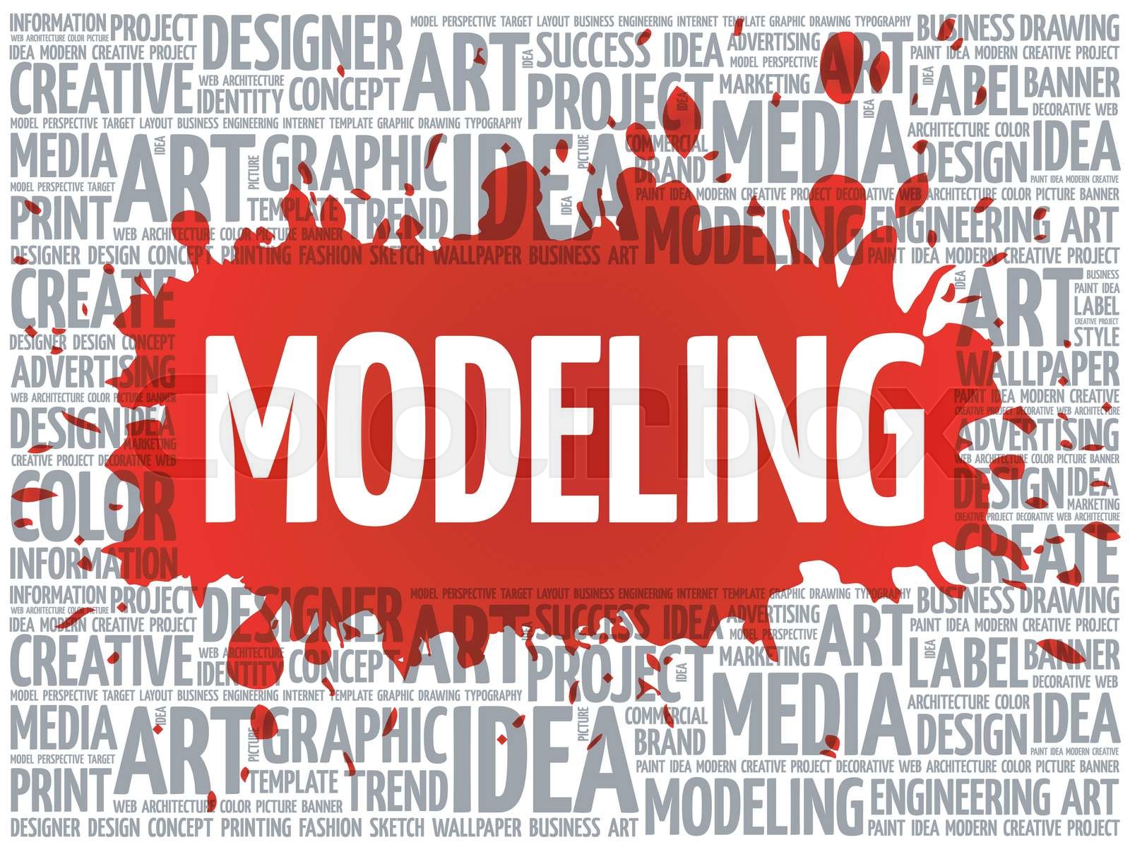 MODELING word cloud, creative concept Stock vector Colourbox