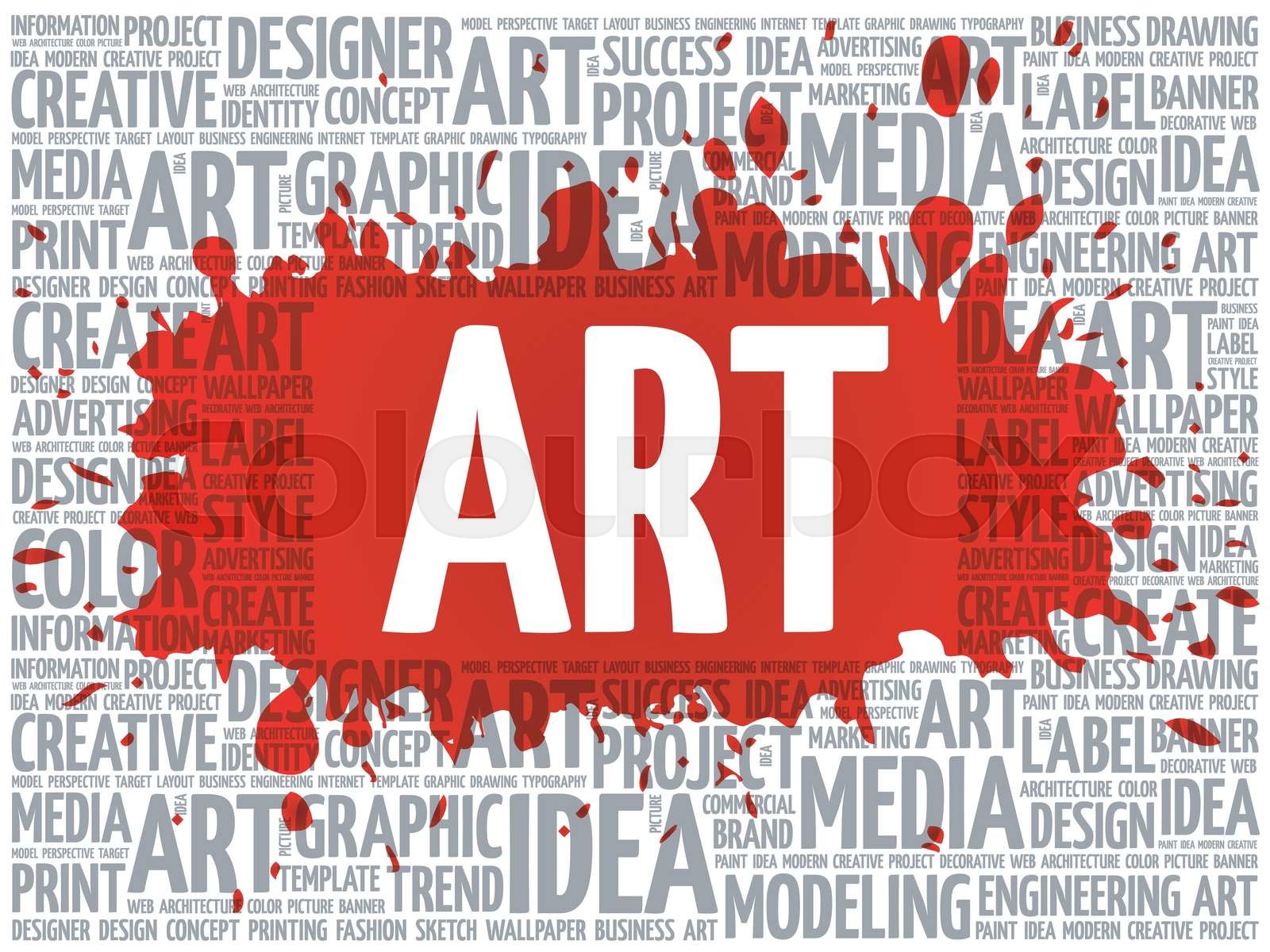 ART word cloud, creative concept Stock vector Colourbox