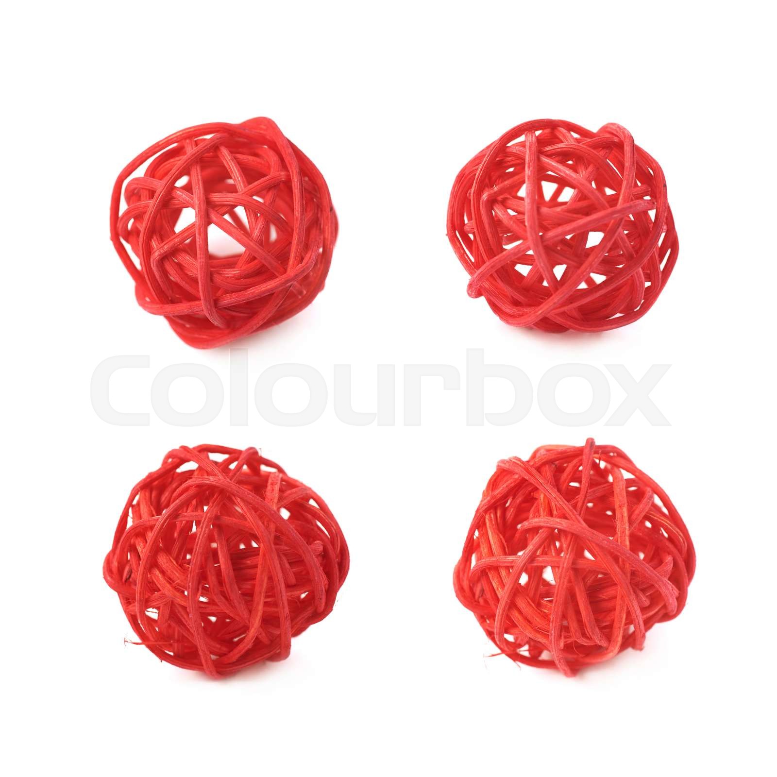 Decorative straw ball isolated | Stock image | Colourbox