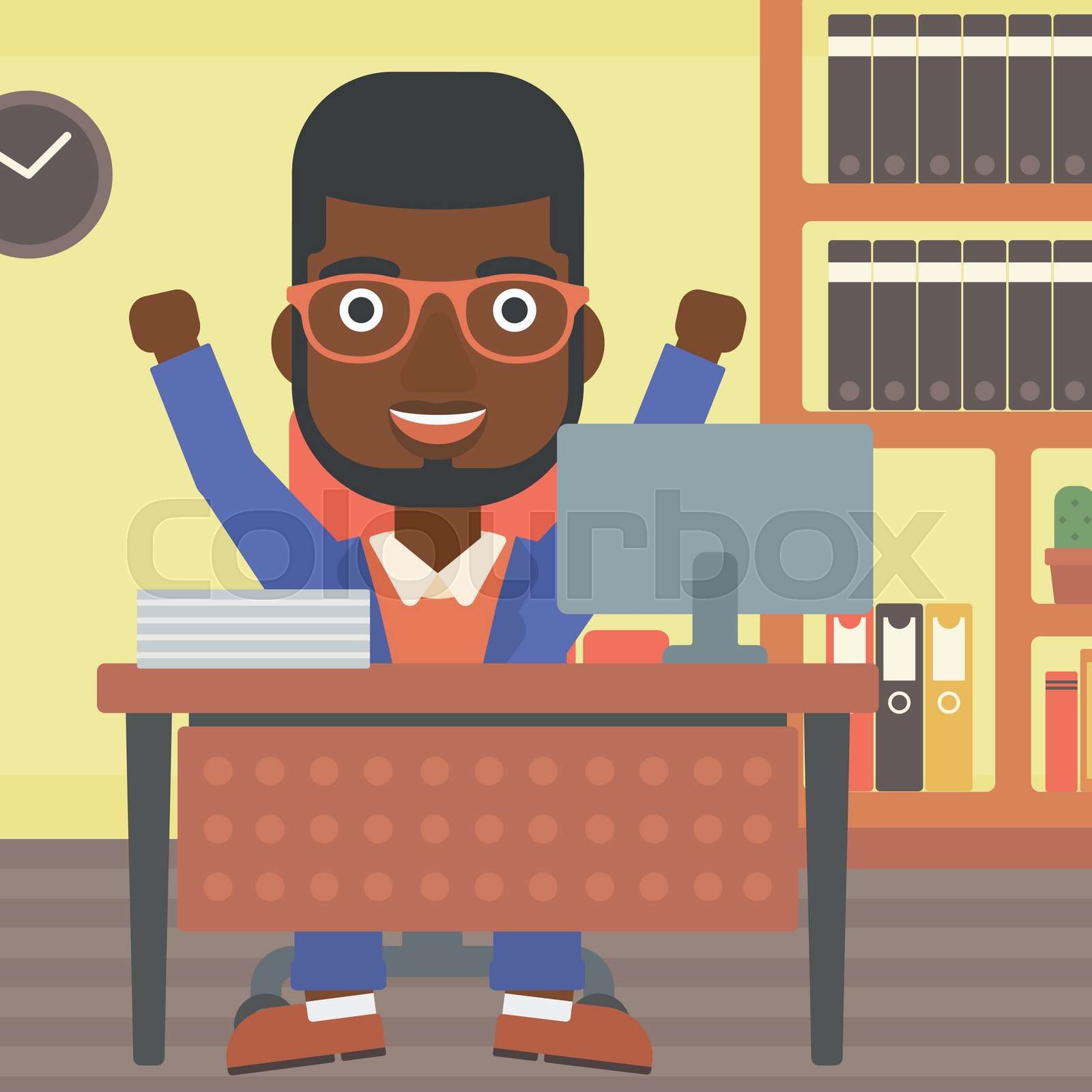 Successful businessman vector illustration. | Stock vector | Colourbox