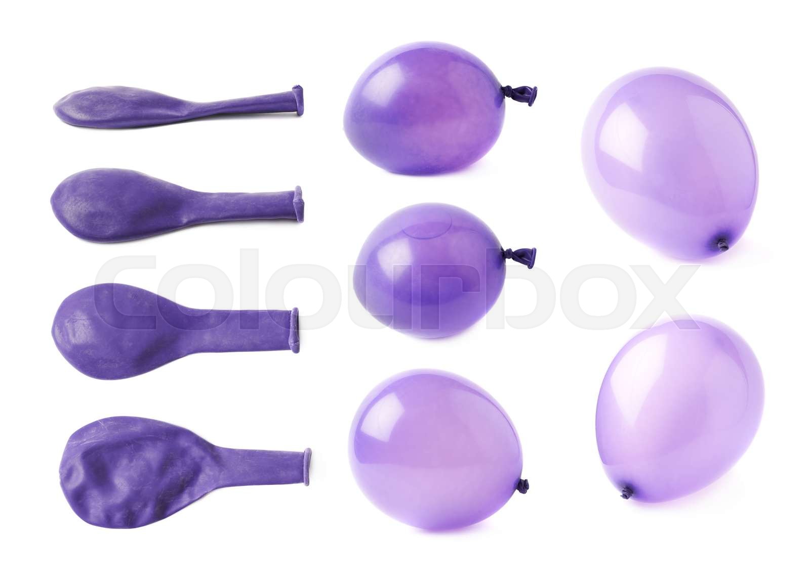 Inflated and deflated air balloons Stock image Colourbox