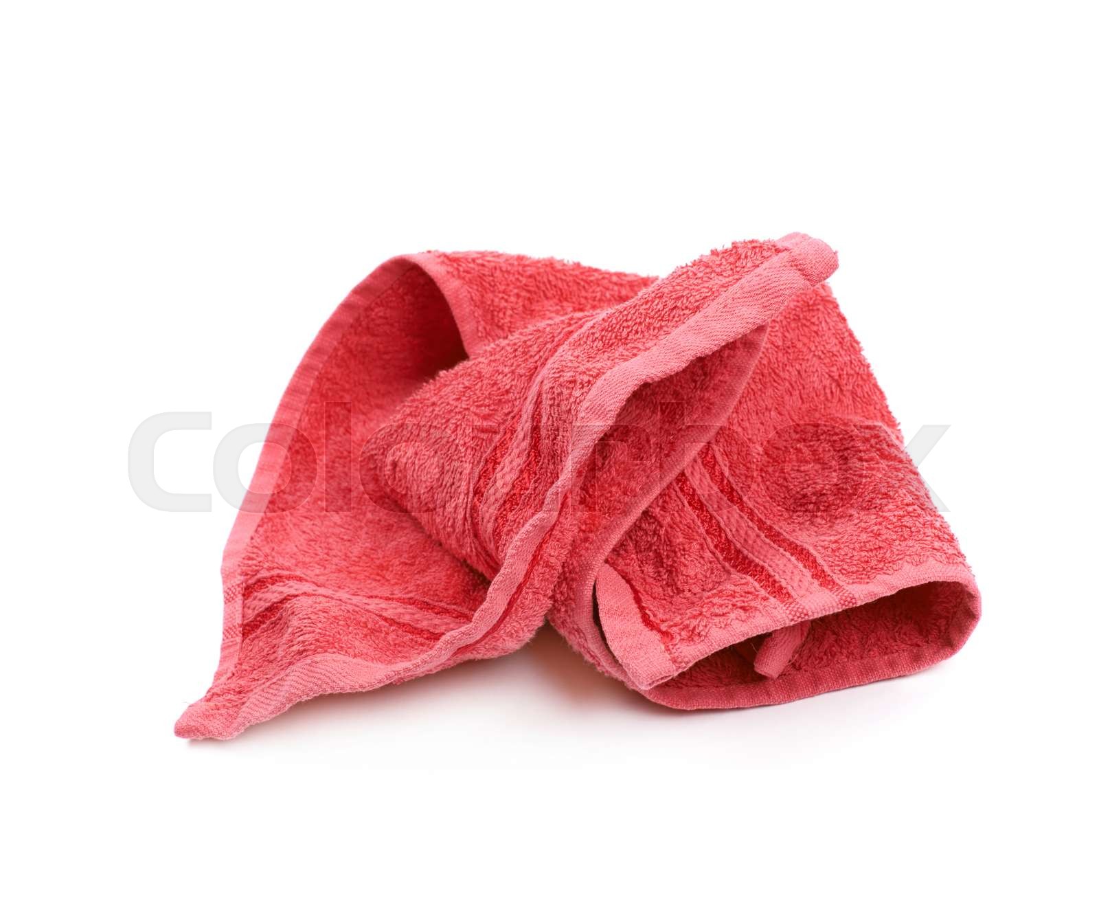 Crumpled Kitchen Towel Isolated Stock Image Colourbox