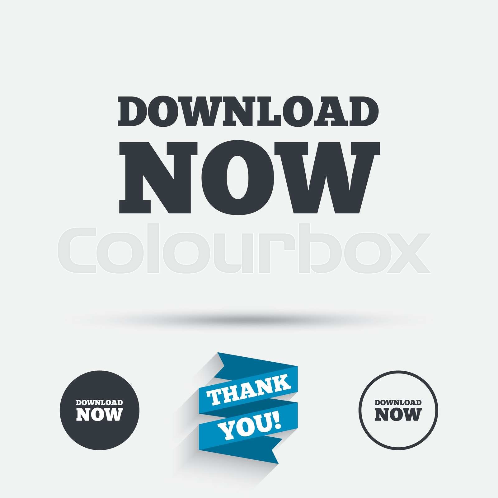 Download now icon. Load button. | Stock vector | Colourbox