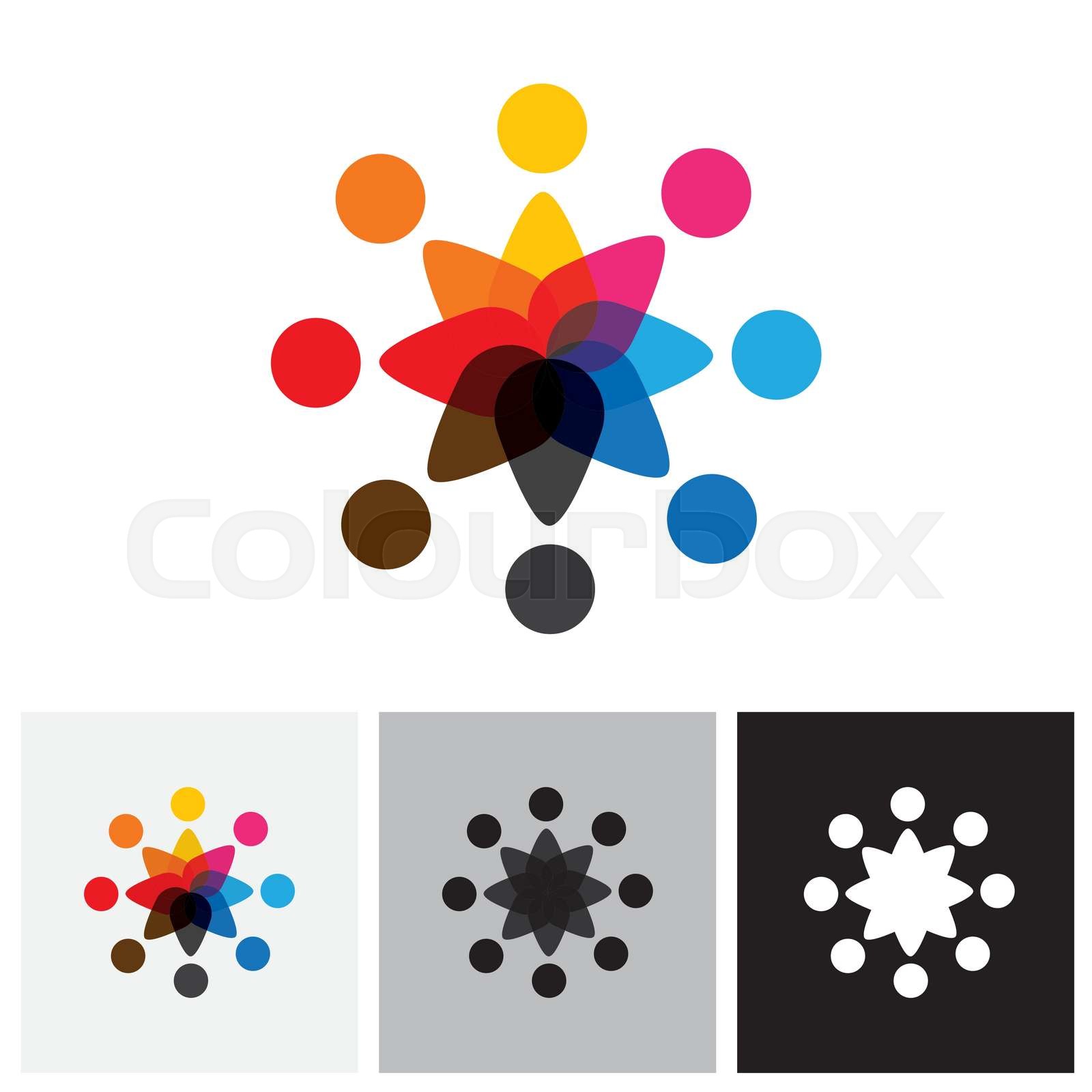 friends vector logo icon in eps 10 format | Stock vector | Colourbox