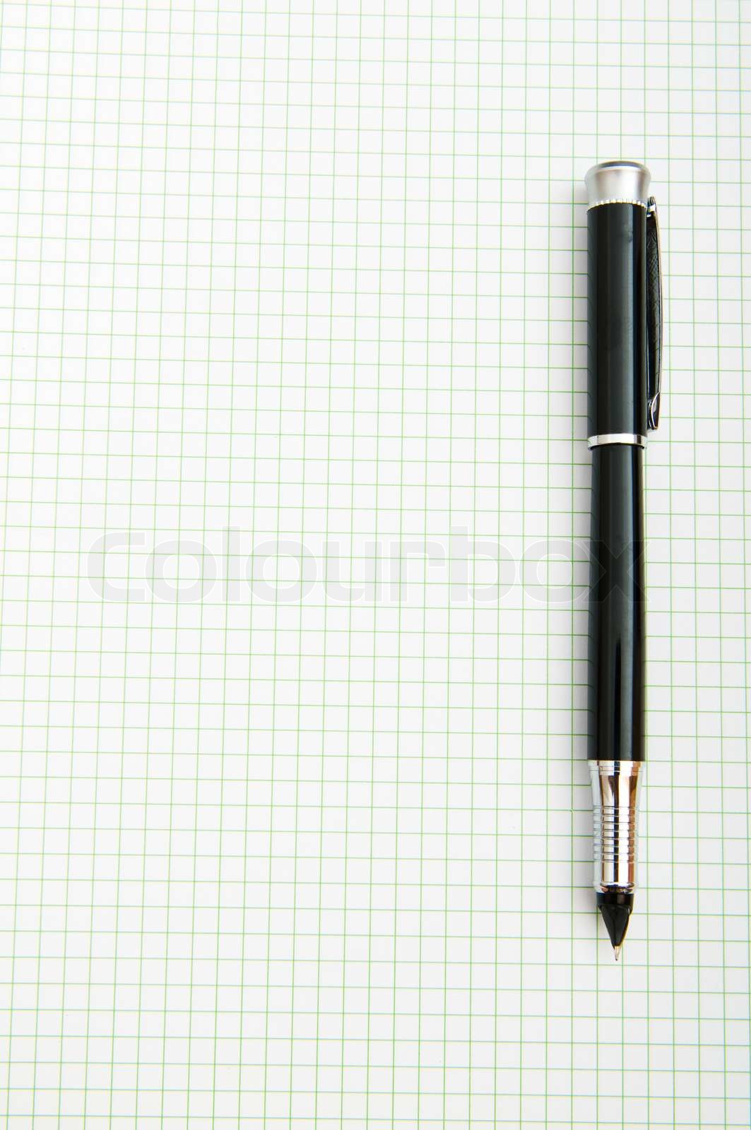 Writing pen on the blank page | Stock image | Colourbox