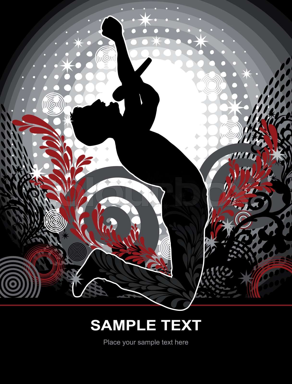 Star singer web and print template Stock vector Colourbox