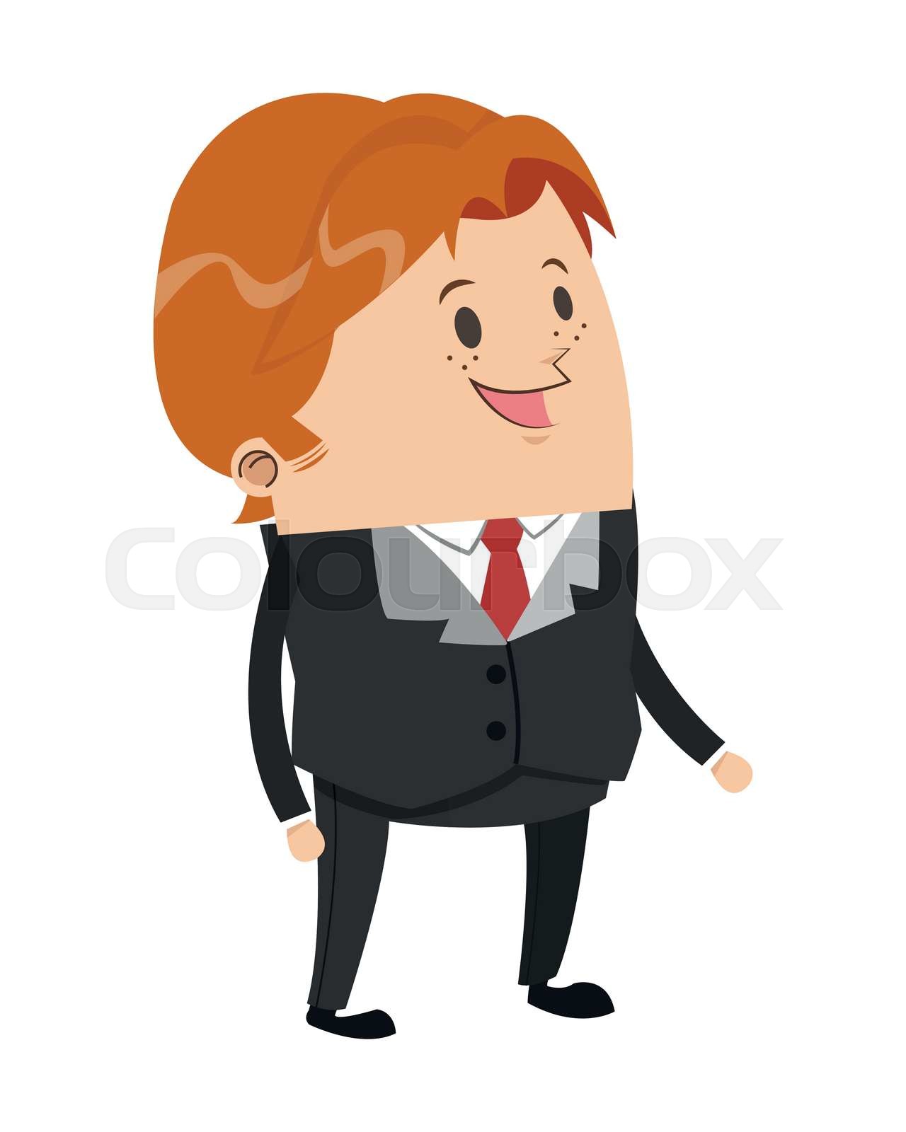 Cute Businessman With Shaggy Red Hair Cartoon Icon Stock Vector Colourbox Cute Businessman With Shaggy Red Hair Cartoon Icon Stock Vector Colourbox
