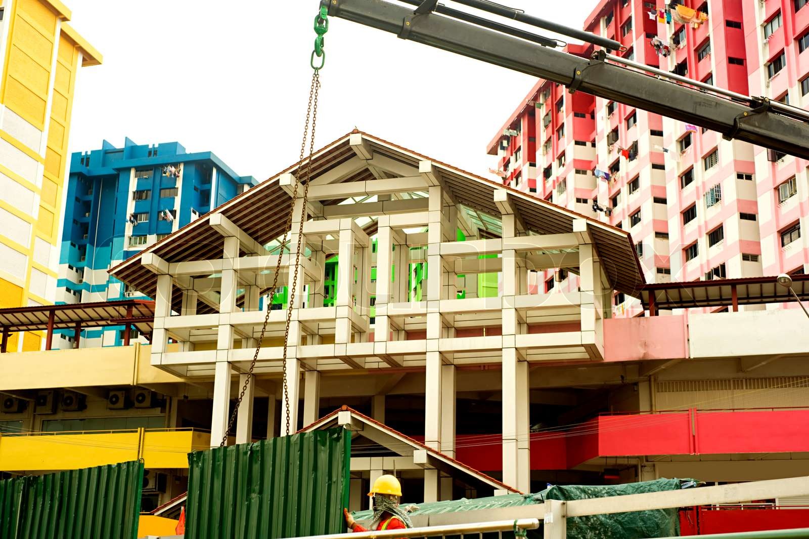 Construction activity in Singapore | Stock image | Colourbox