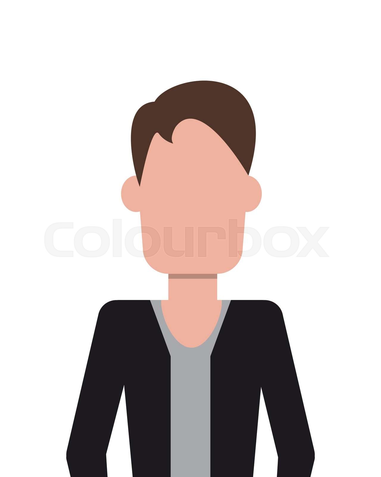 faceless man icon | Stock vector | Colourbox