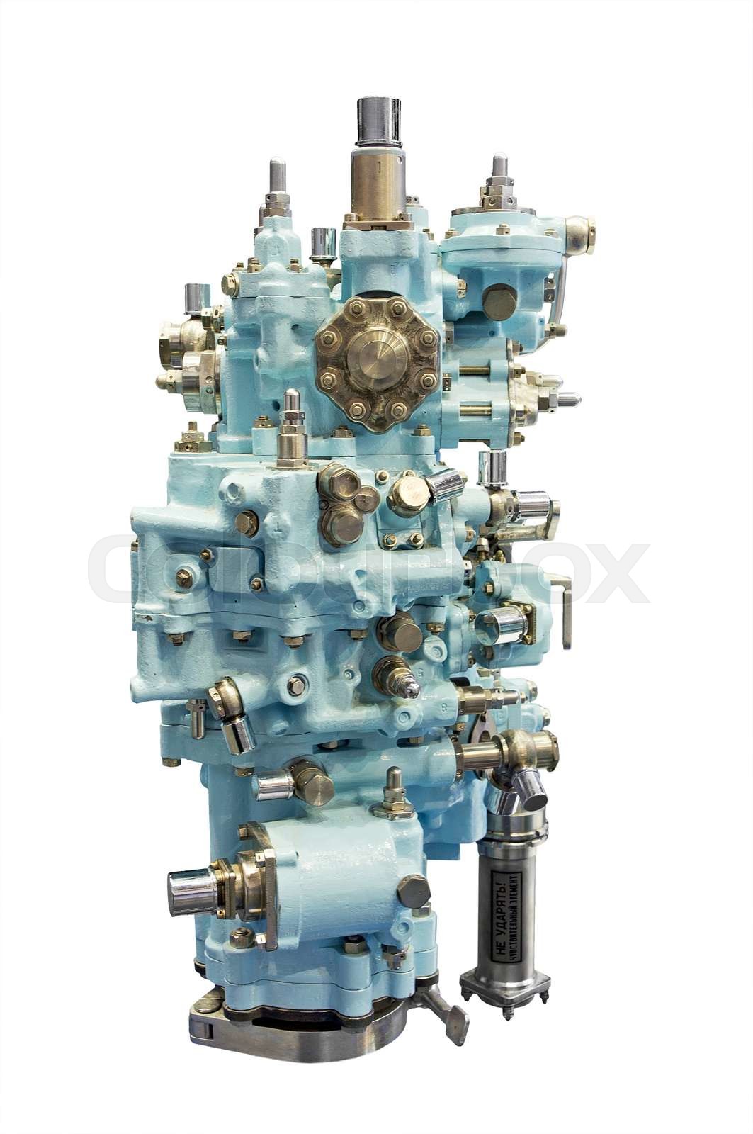 Complex mechanism Stock image Colourbox