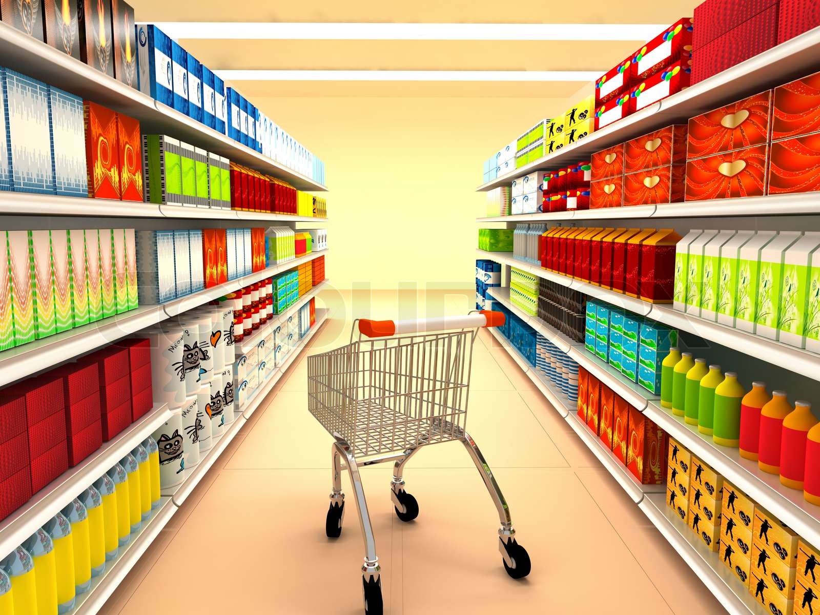 Supermarket. 3d rendered image Stock image Colourbox