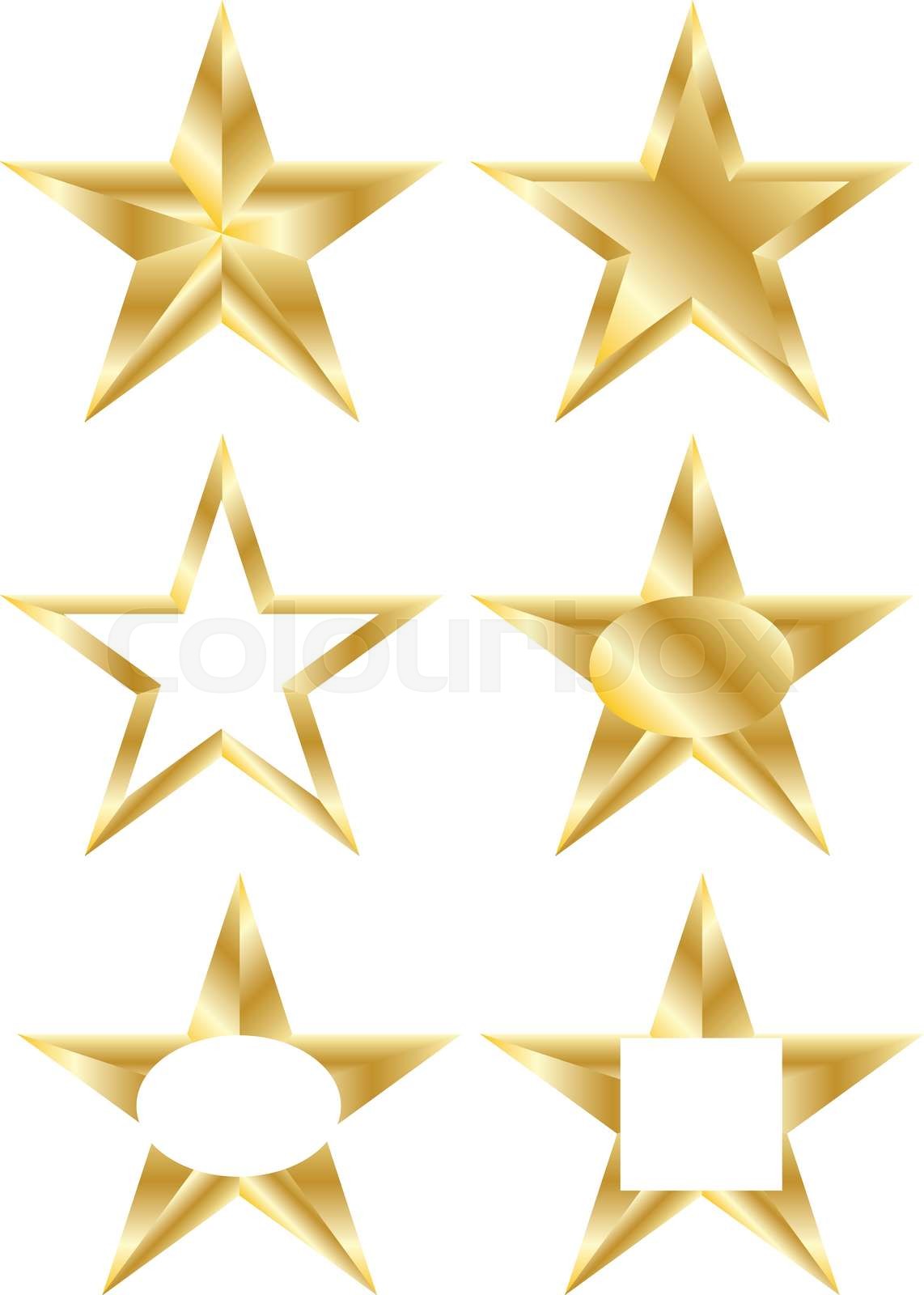 Gold Stars Stock Vector Colourbox