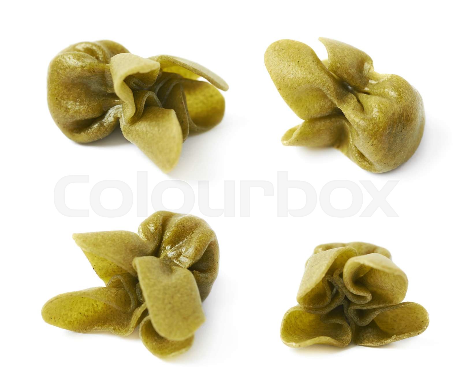 Single sacchettoni pasta isolated Stock image Colourbox