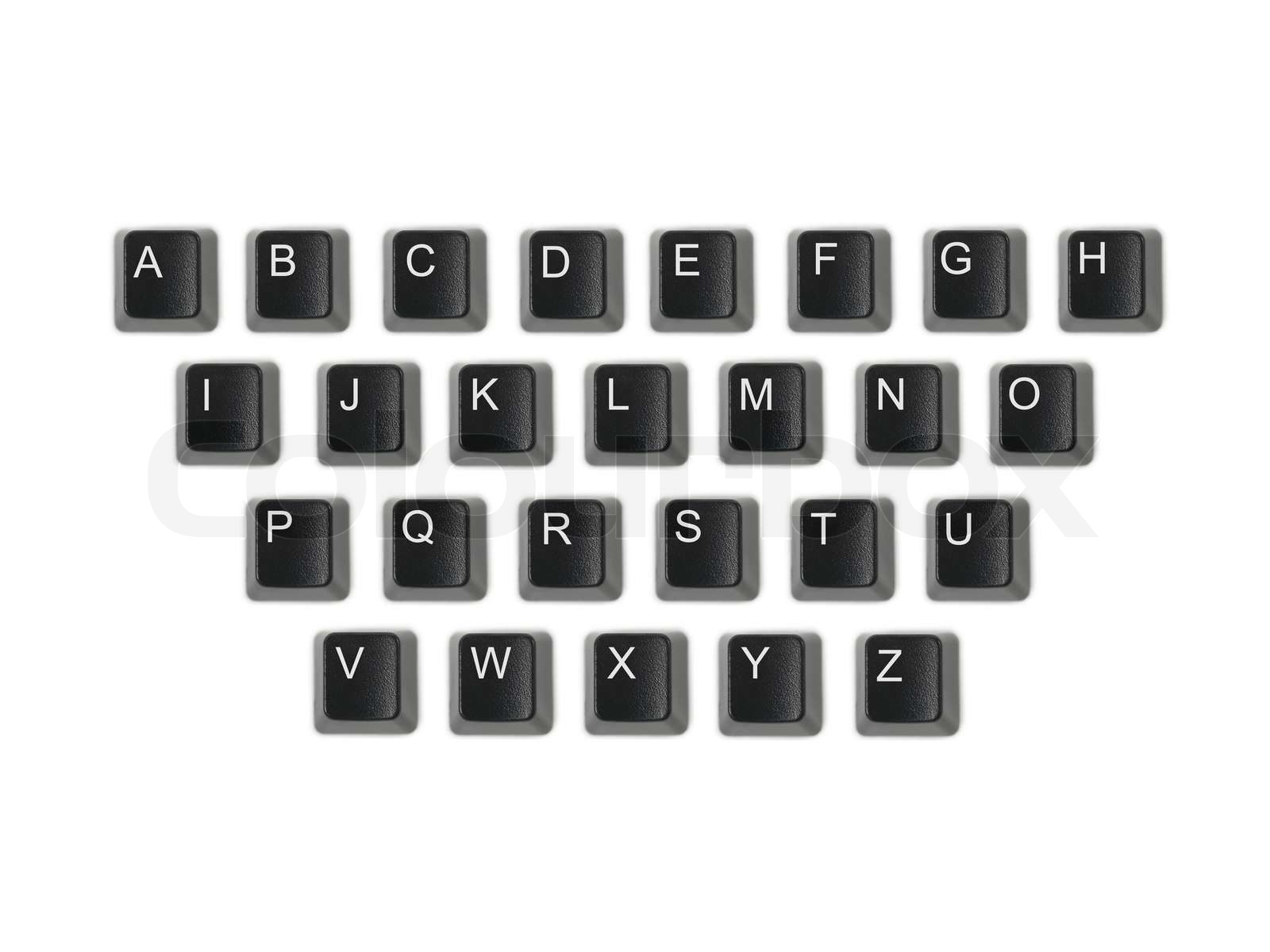 Eine Taste auf der Tastatur vor einem weißen Hintergrund isoliert | Stock Bild | Colourbox
