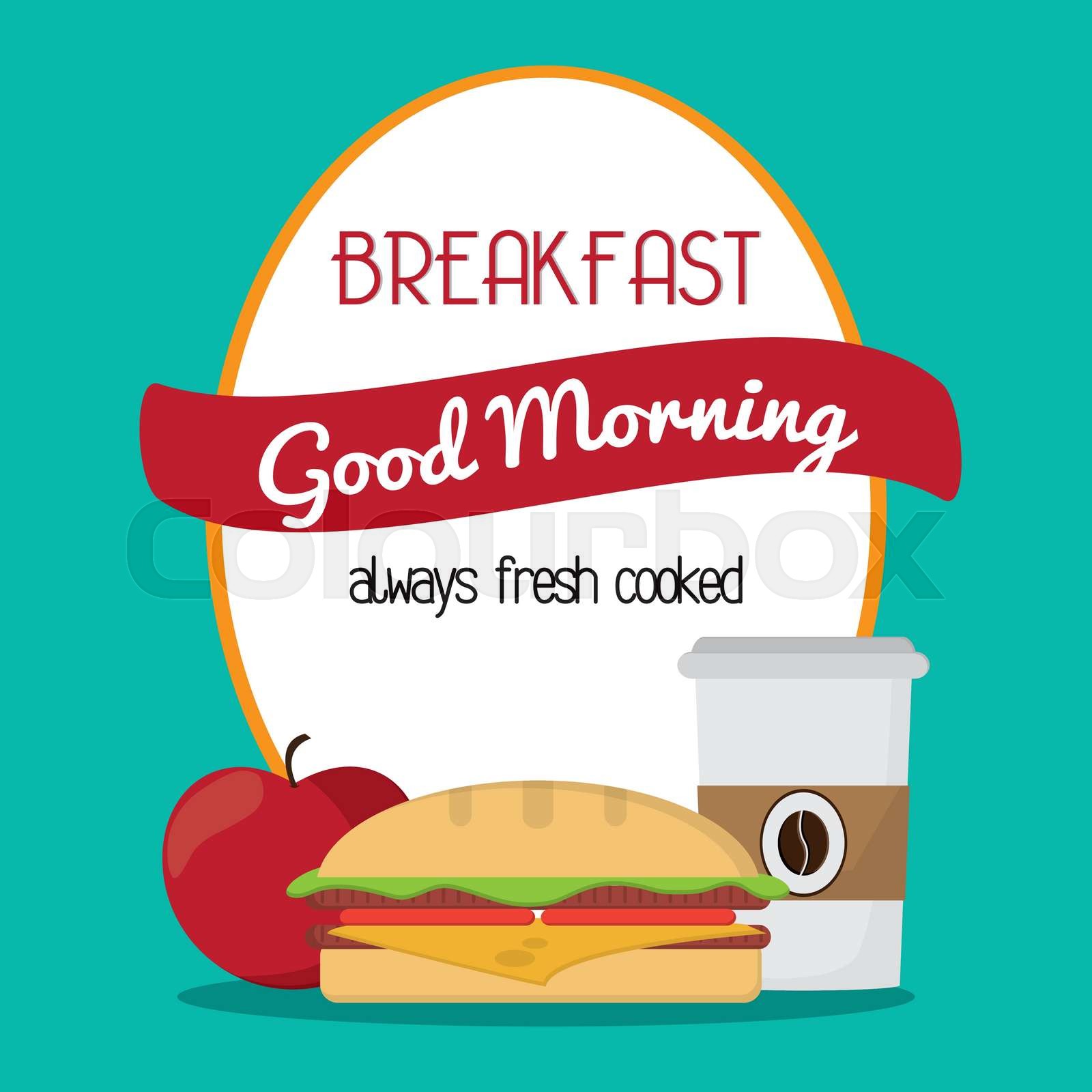 Breakfast food design | Stock vector | Colourbox