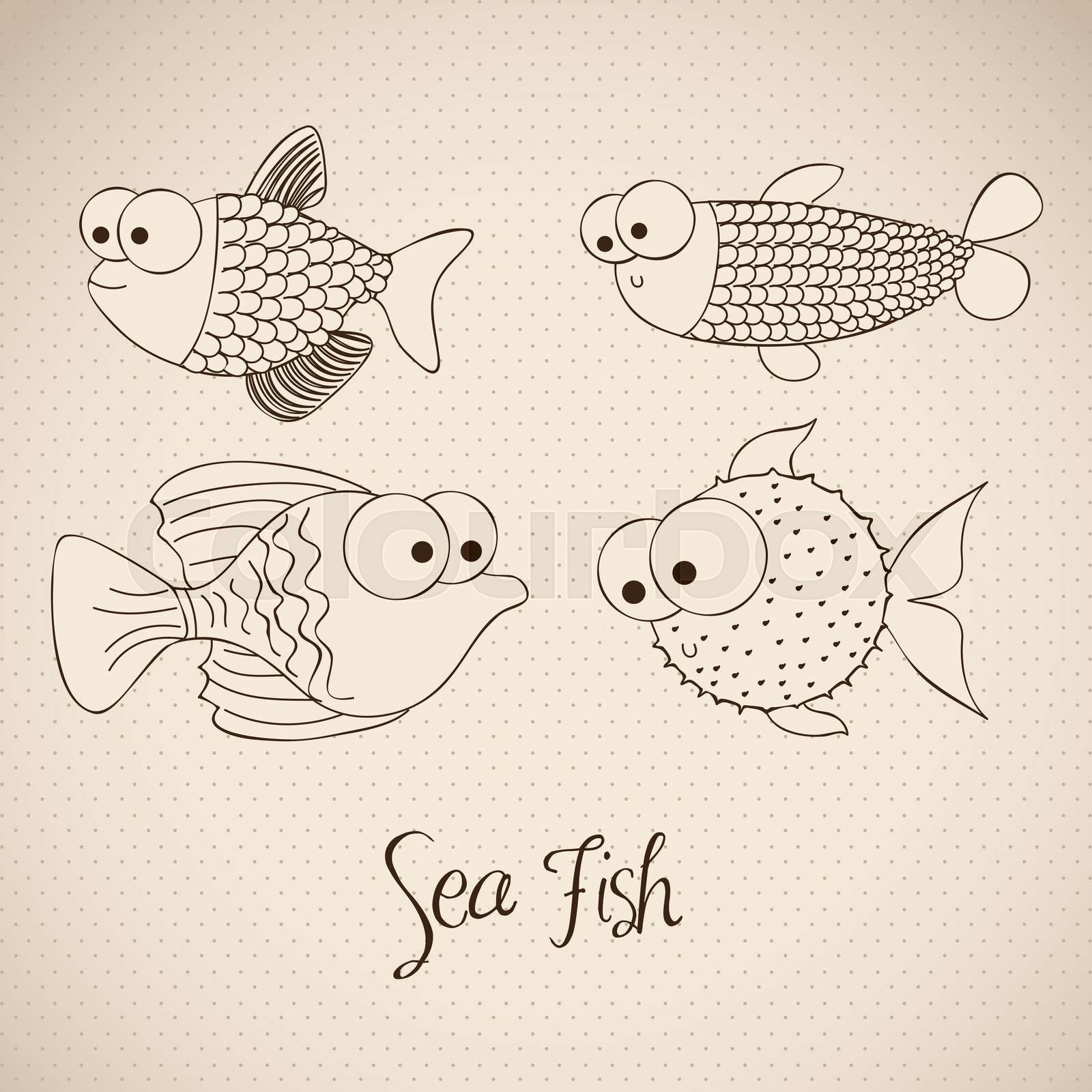illustration of fish and blowfish fish Drawings aquatic animals | Stock vector | Colourbox illustration of fish and blowfish fish Drawings aquatic animals | Stock vector | Colourbox