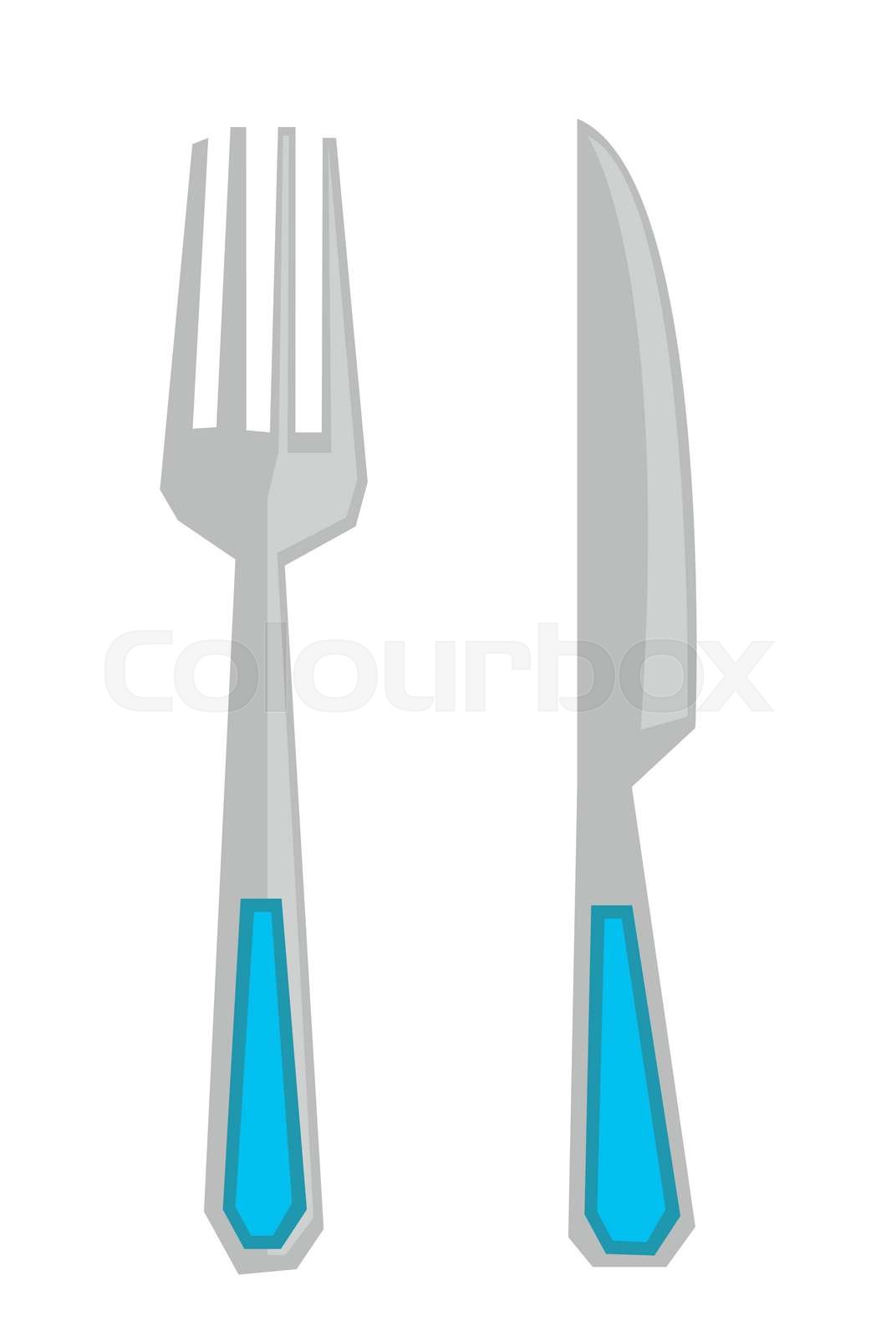 Fork and knife vector illustration. Stock vector Colourbox