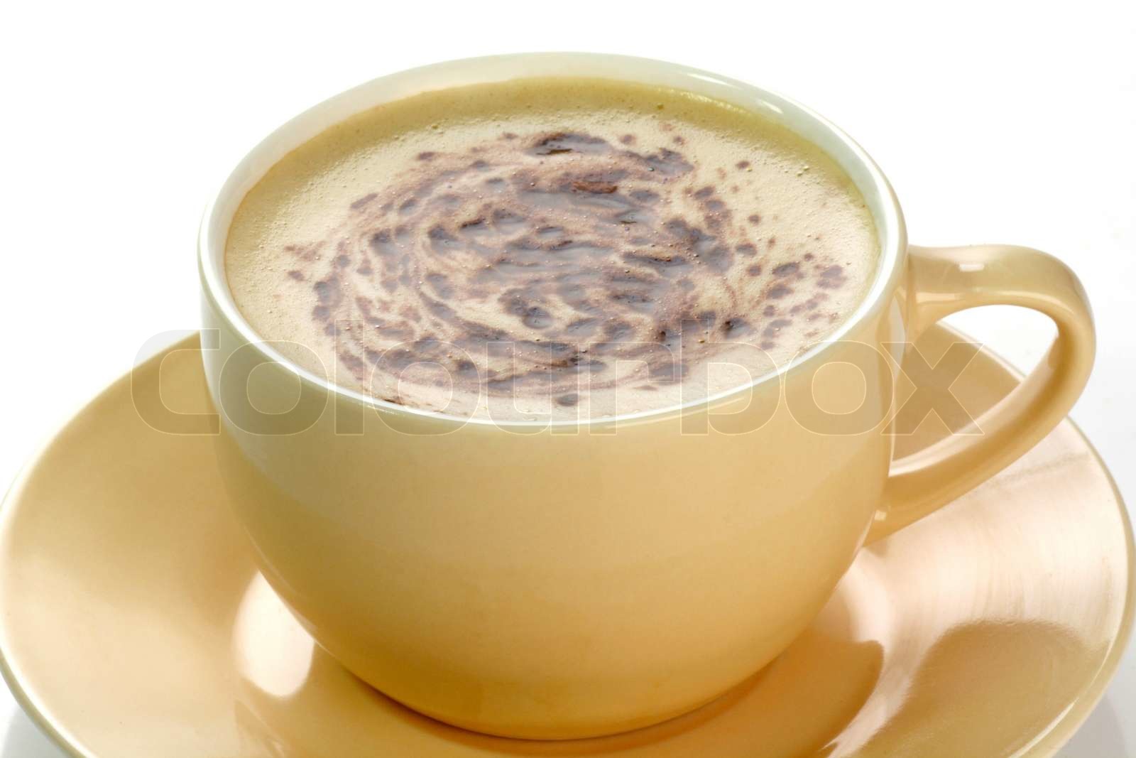 Cup der italienischen Cappuccino - isoliert auf weißem Hintergrund ...
