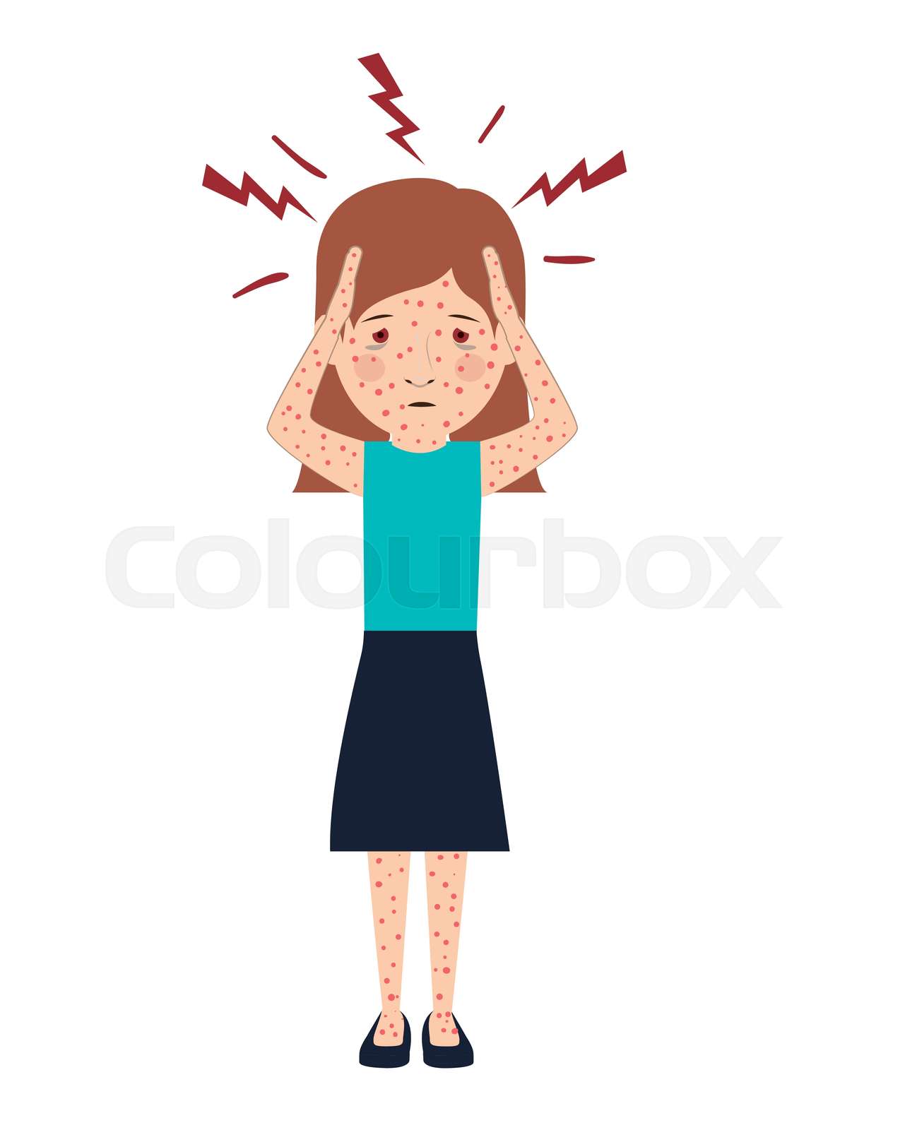 avatar person sick isolated Stock vector Colourbox