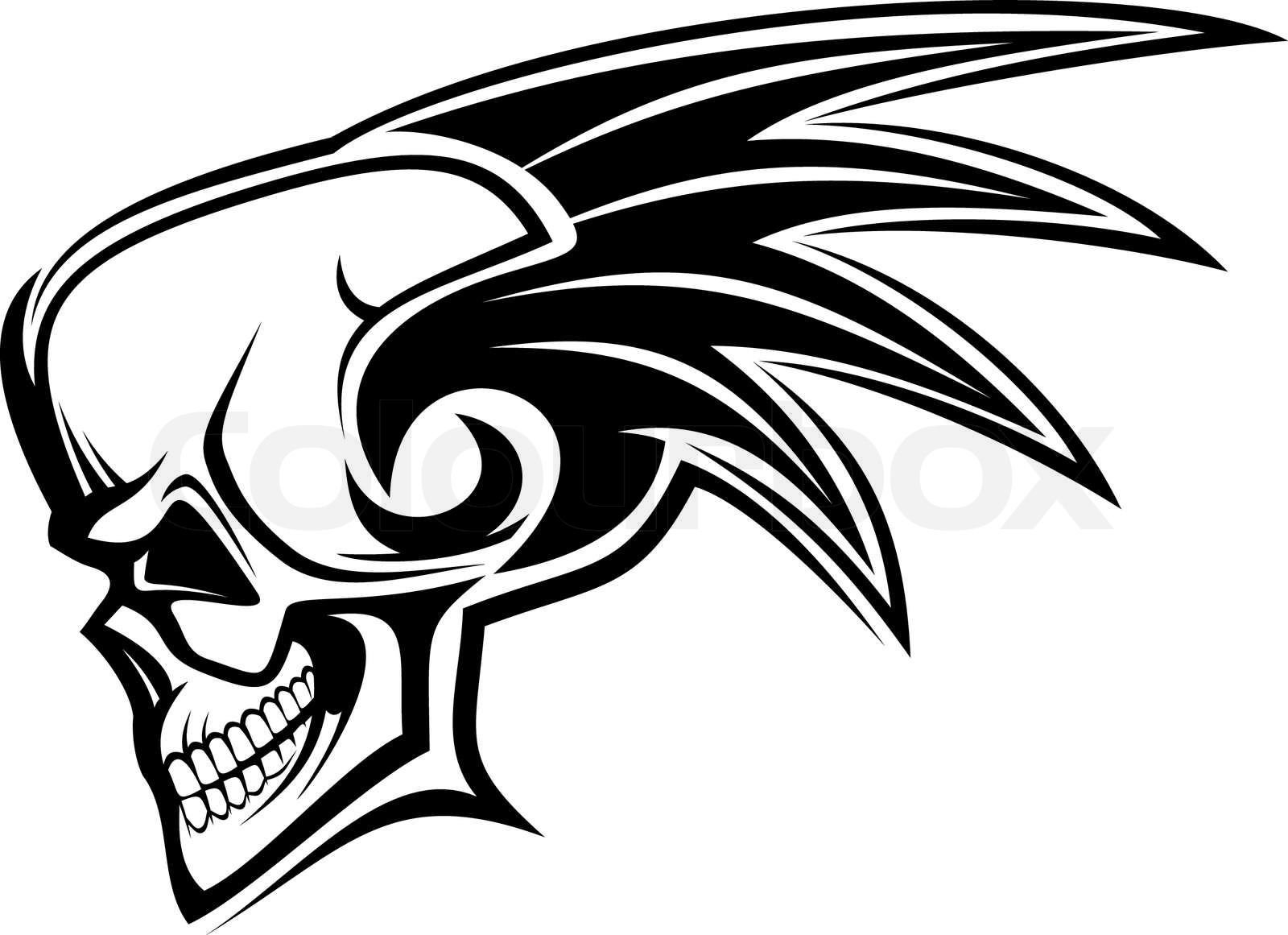 Danger skull as a warning or evil concept | Stock vector | Colourbox