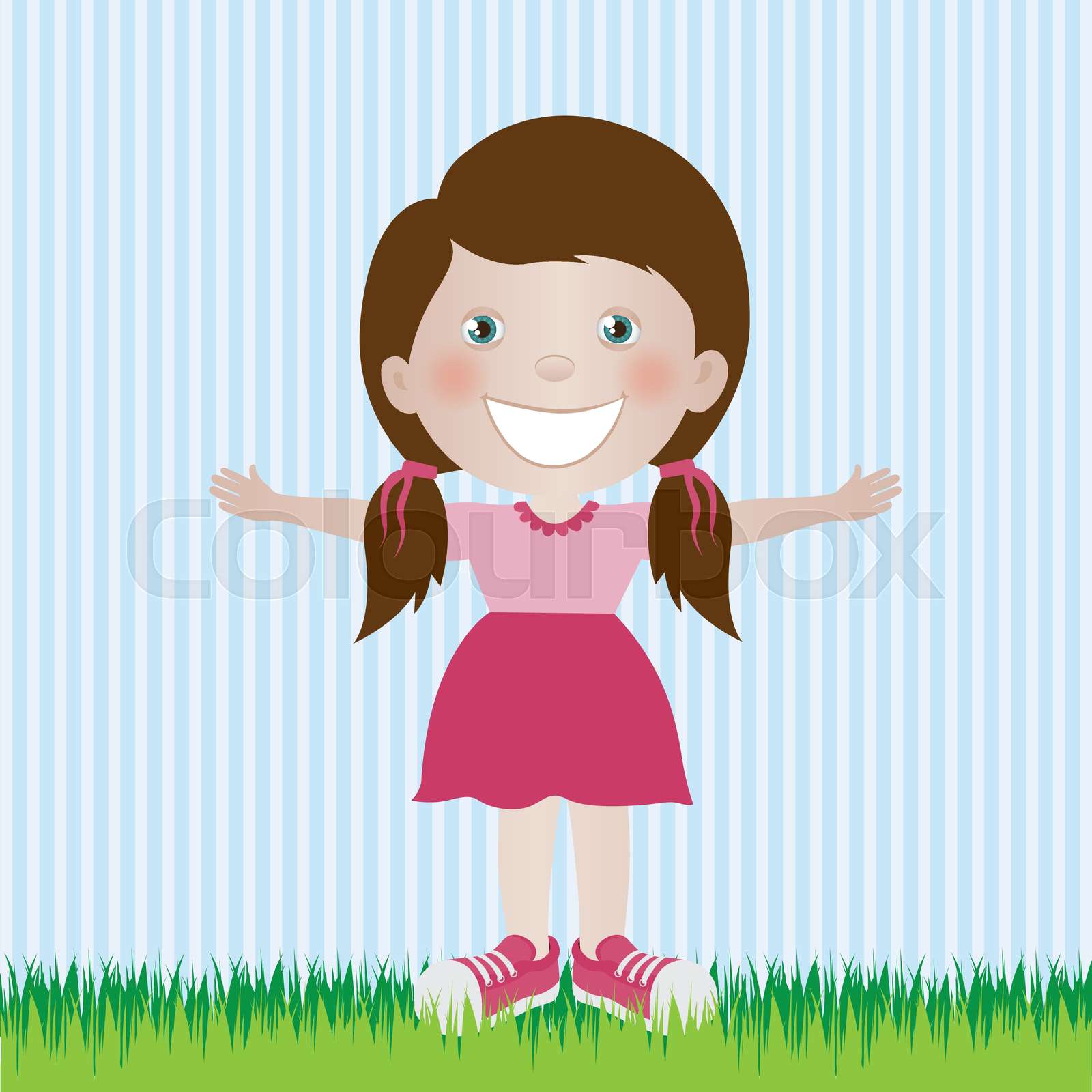 cartoon girl | Stock vector | Colourbox