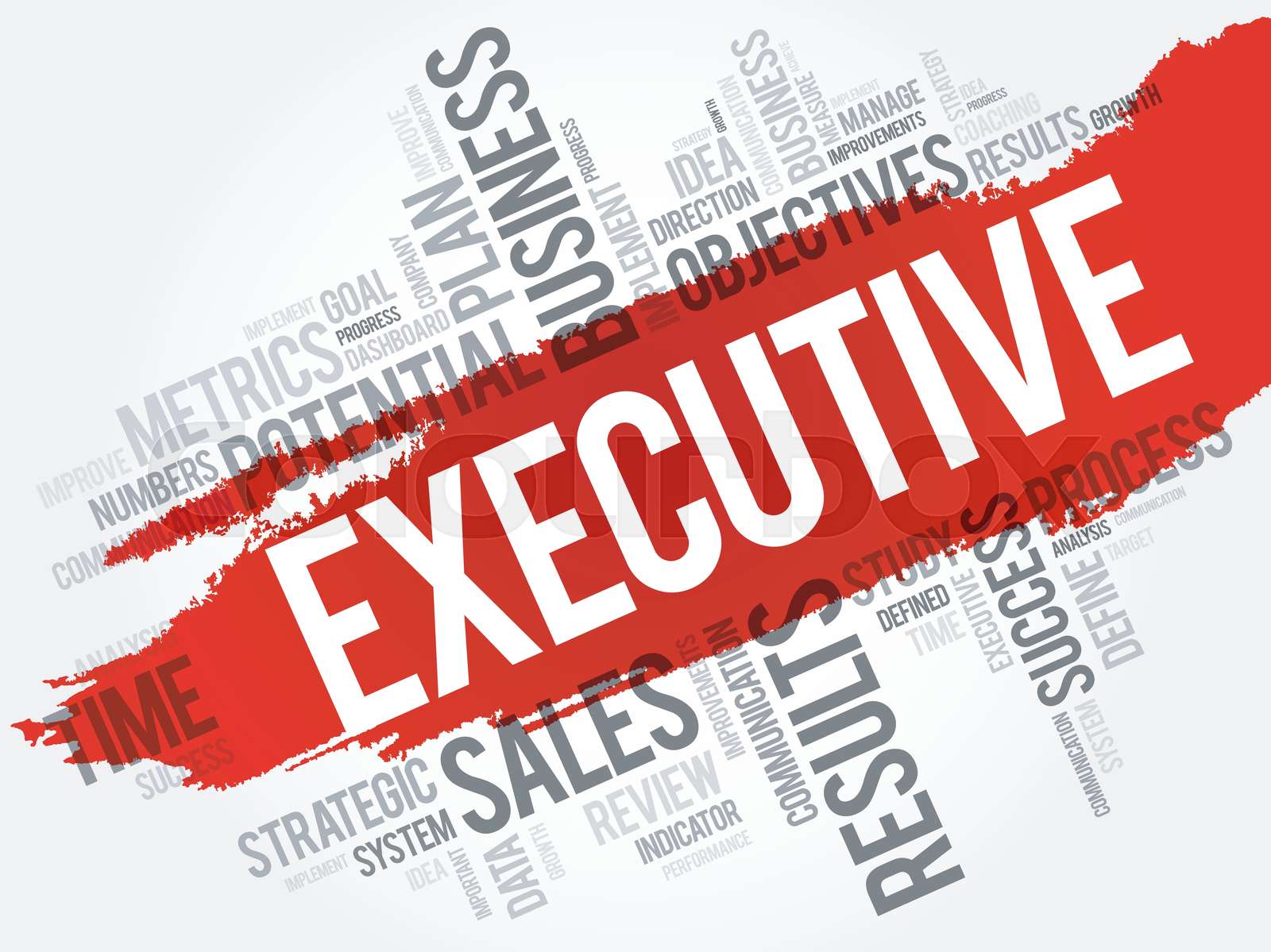 Executive word cloud Stock vector Colourbox