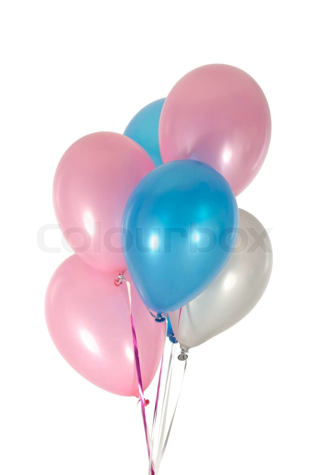 Balloons in strings Stock image Colourbox
