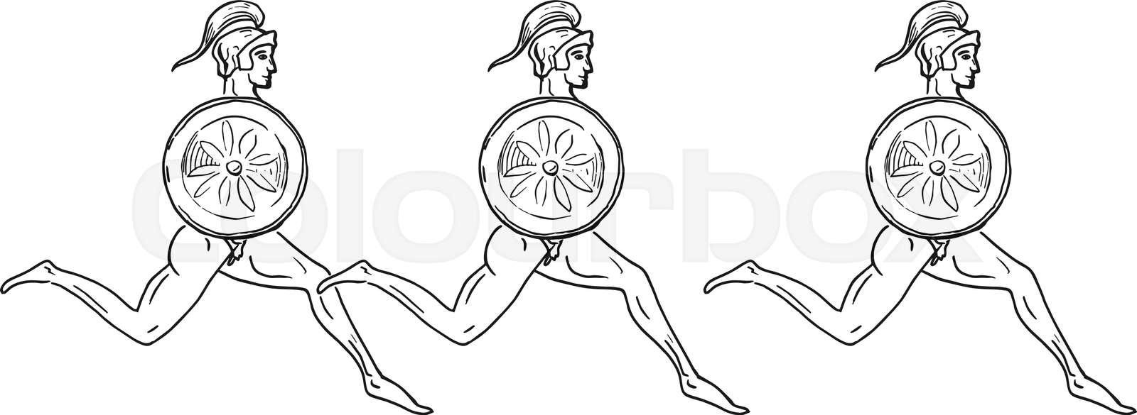 Hoplitodromia. Vector illustration Stock vector Colourbox