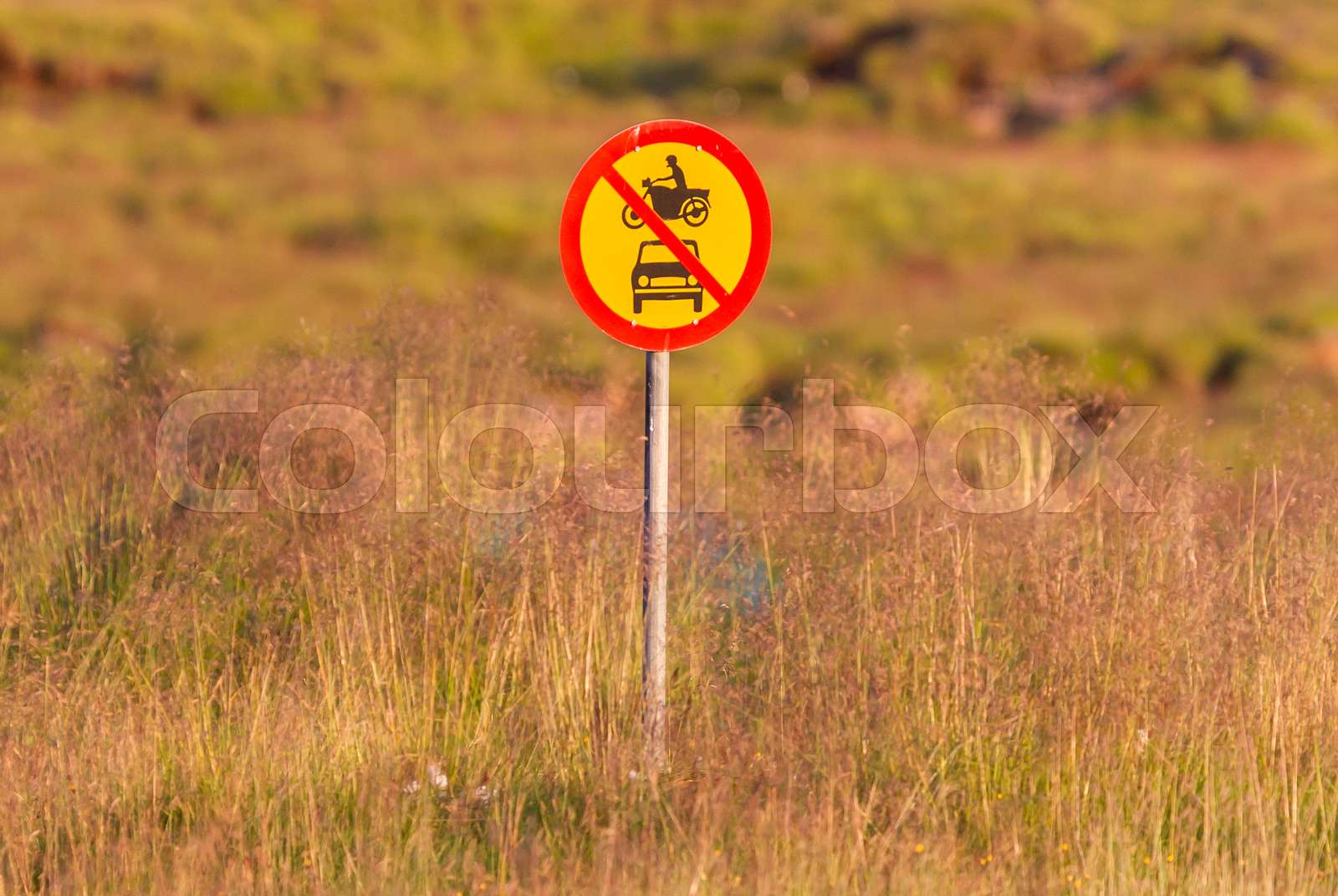 No motor vehicles allowed | Stock image | Colourbox