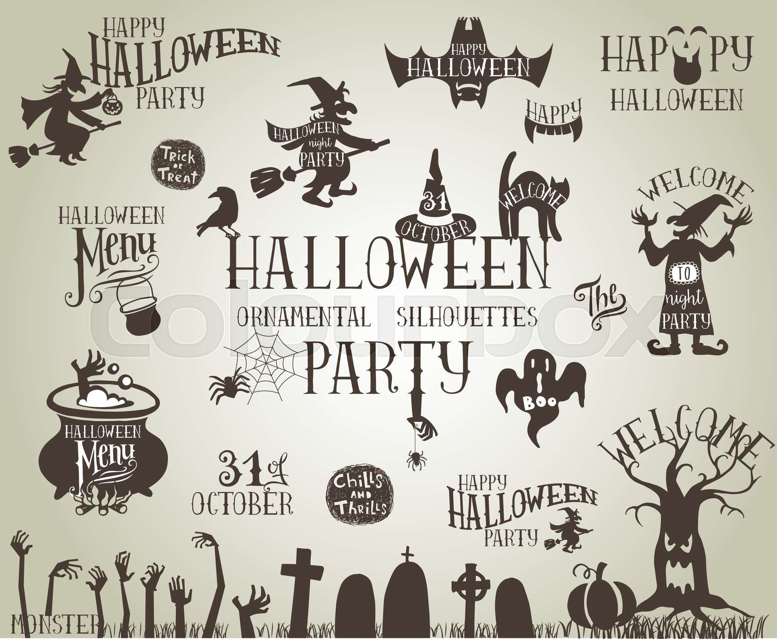 Halloween vintage banners | Stock vector | Colourbox