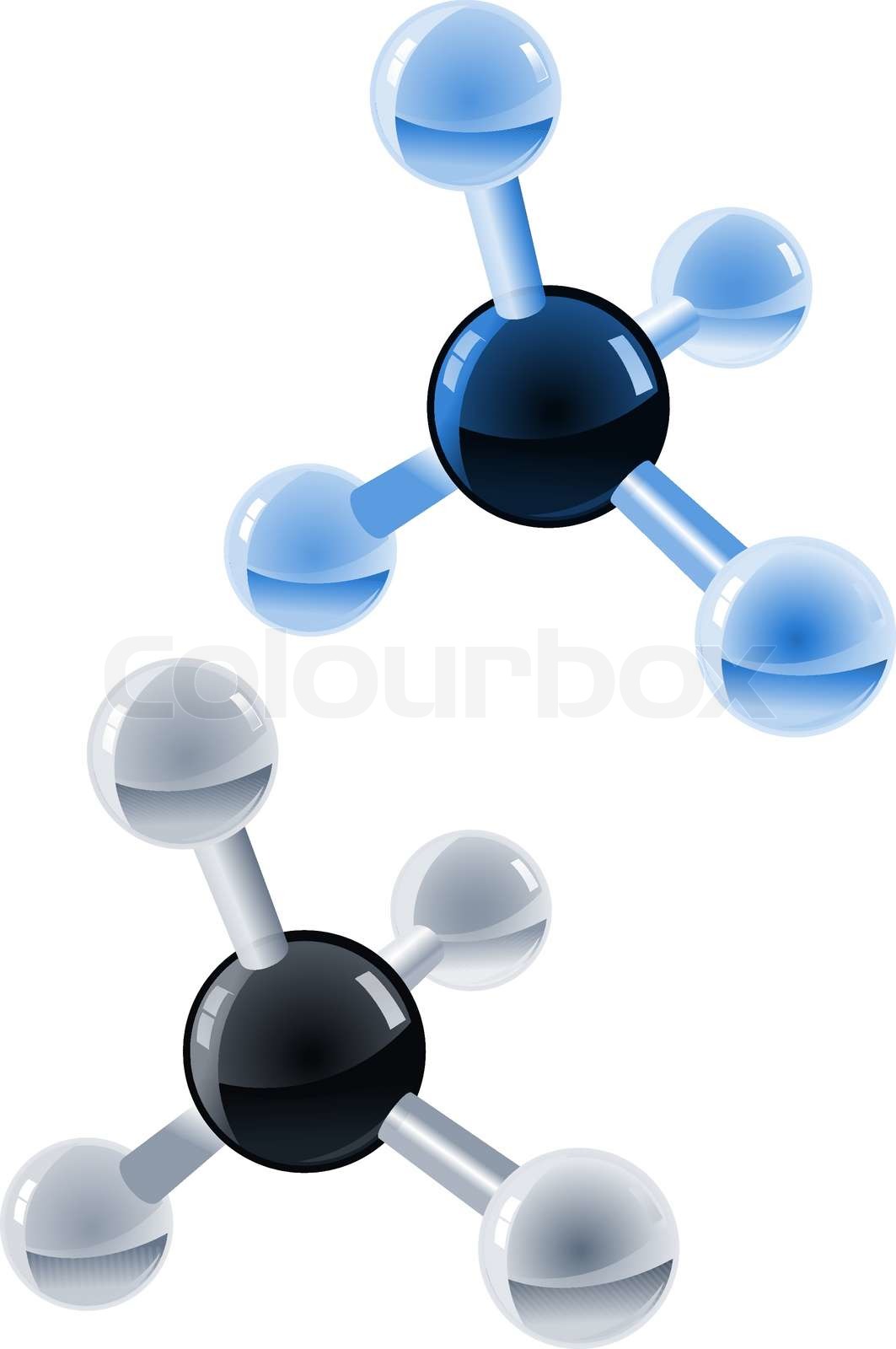 Molecule Design in zwei Farben für Wissenschaft -Konzept | Stock-Vektor ...