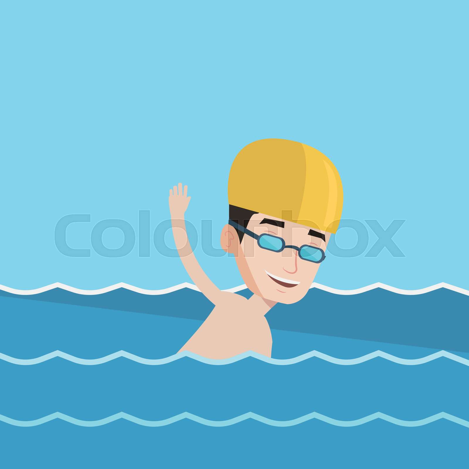 erwachsener, schwimmer, bewegung | Stock-Vektor | Colourbox