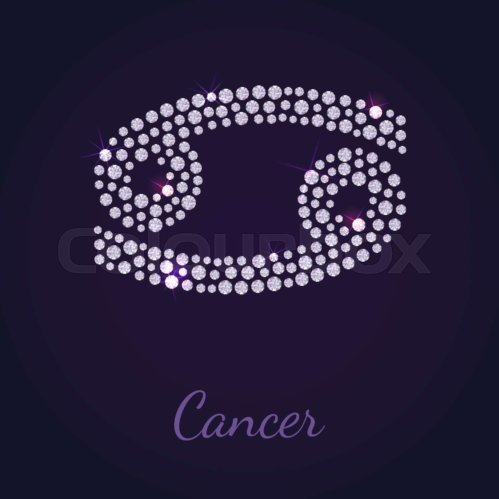 Diamond zodiac Cancer Stock image Colourbox