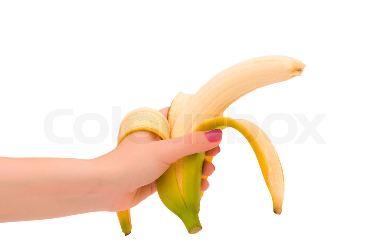 Gul banan isoleret på den hvide baggrund | Stock foto | Colourbox