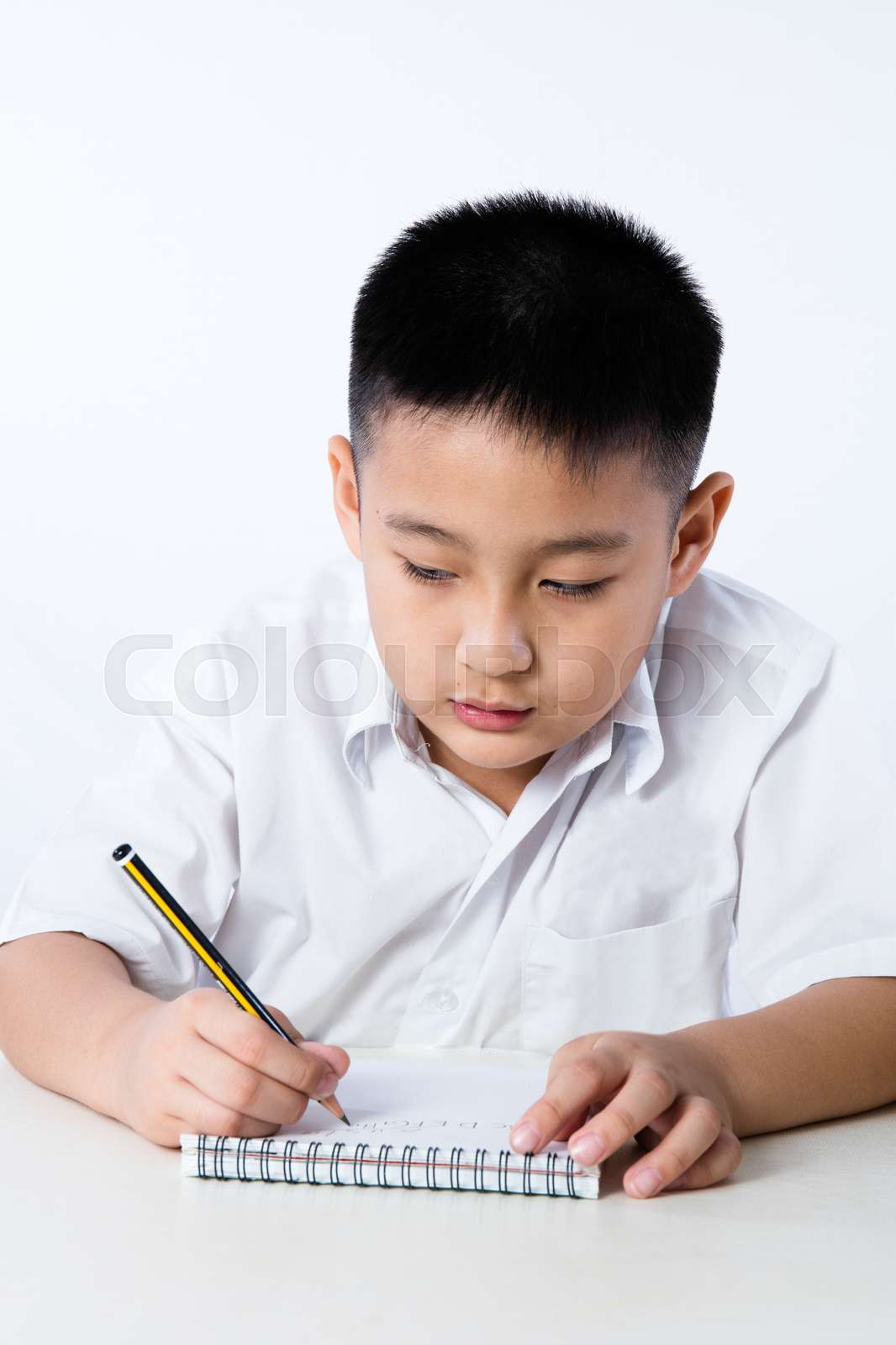 Asian Chinese Little Boy Wearing Student Uniform Writting Homework Stock Image Colourbox Asian Chinese Little Boy Wearing Student Uniform Writting Homework Stock Image Colourbox