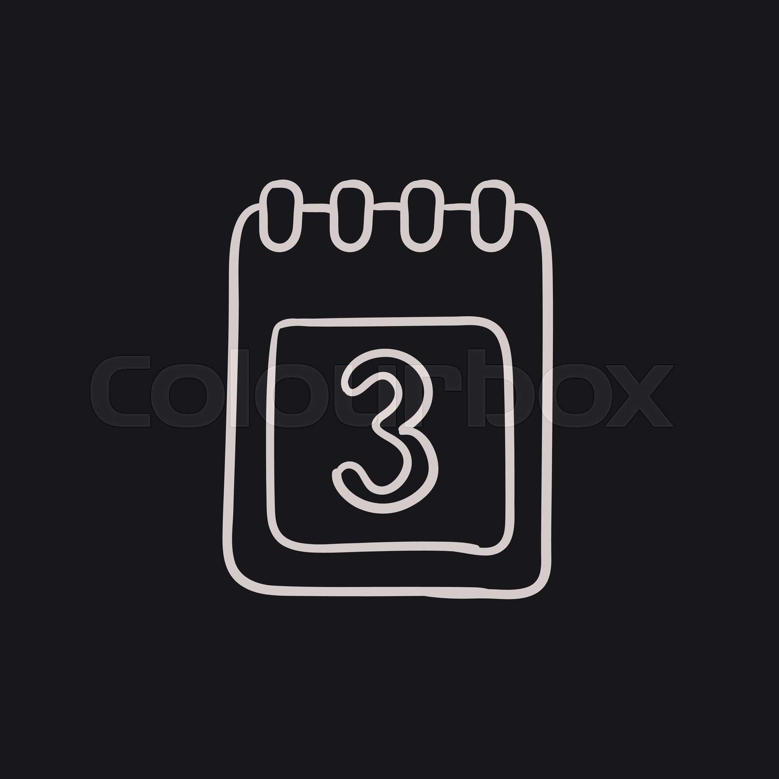 Calendar sketch icon. Stock vector Colourbox