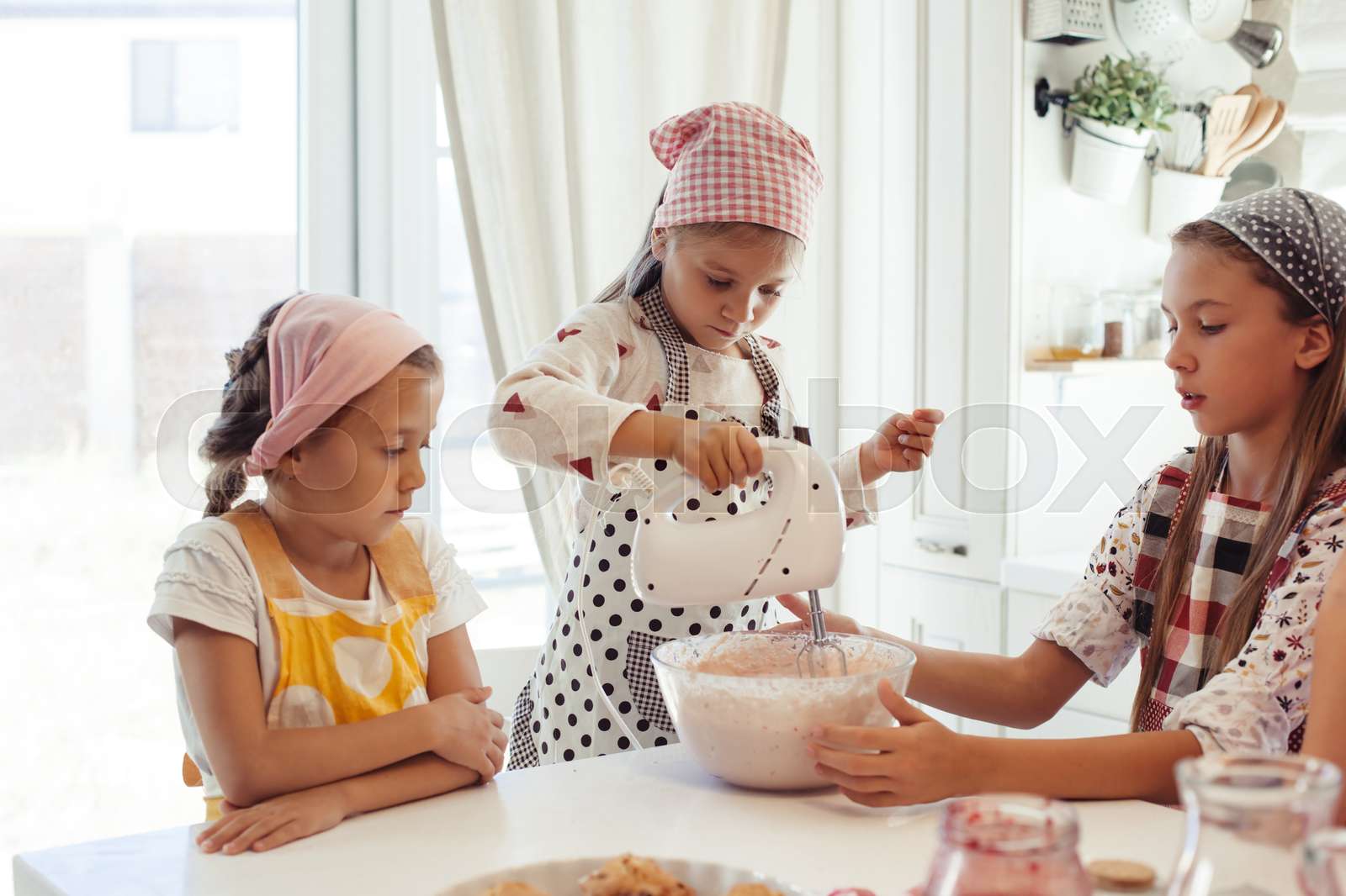 Children cooking in the kitchen | Stock image | Colourbox