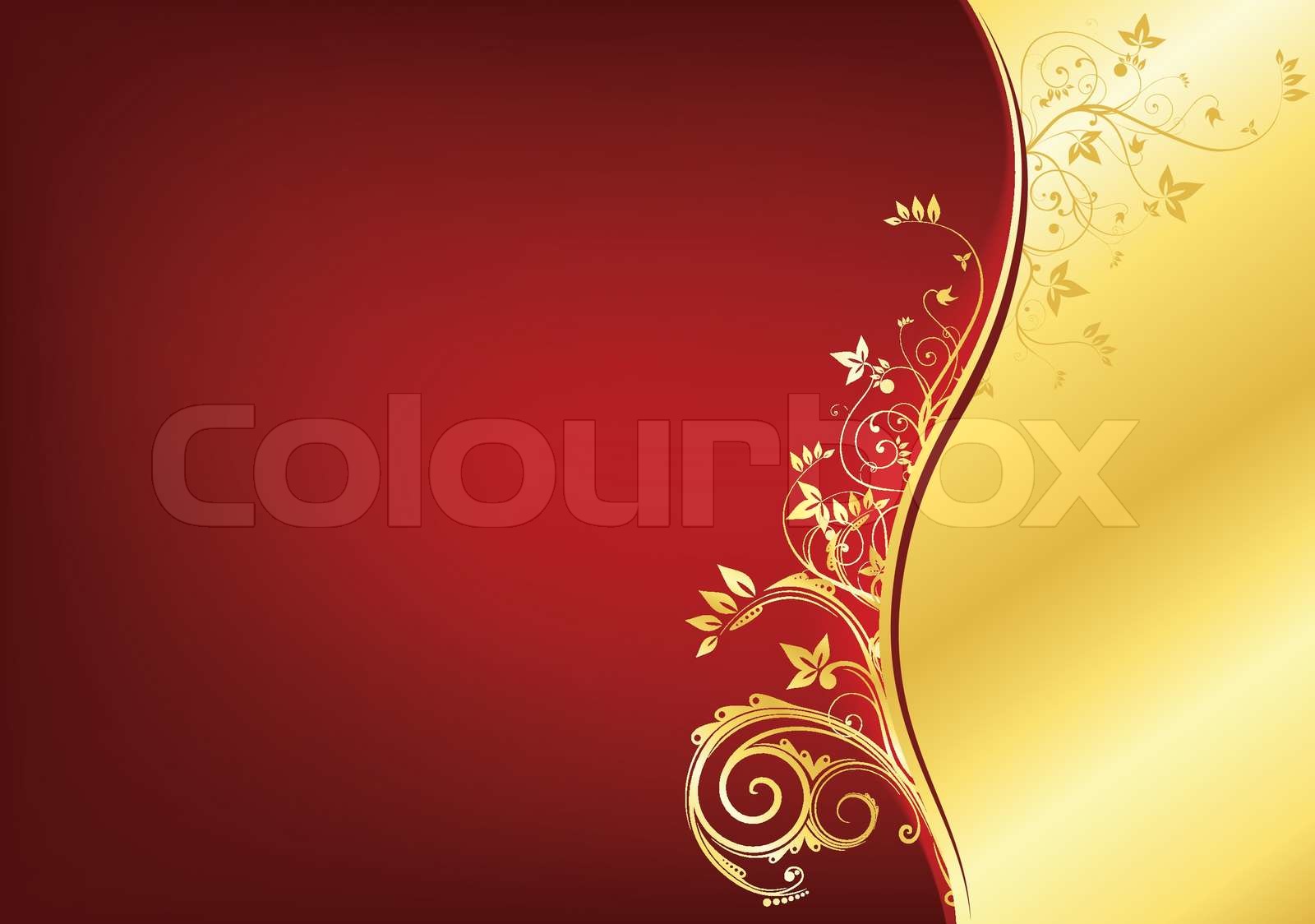 Red and Gold Retro Swirl Texture Background. Vector. Stock vector