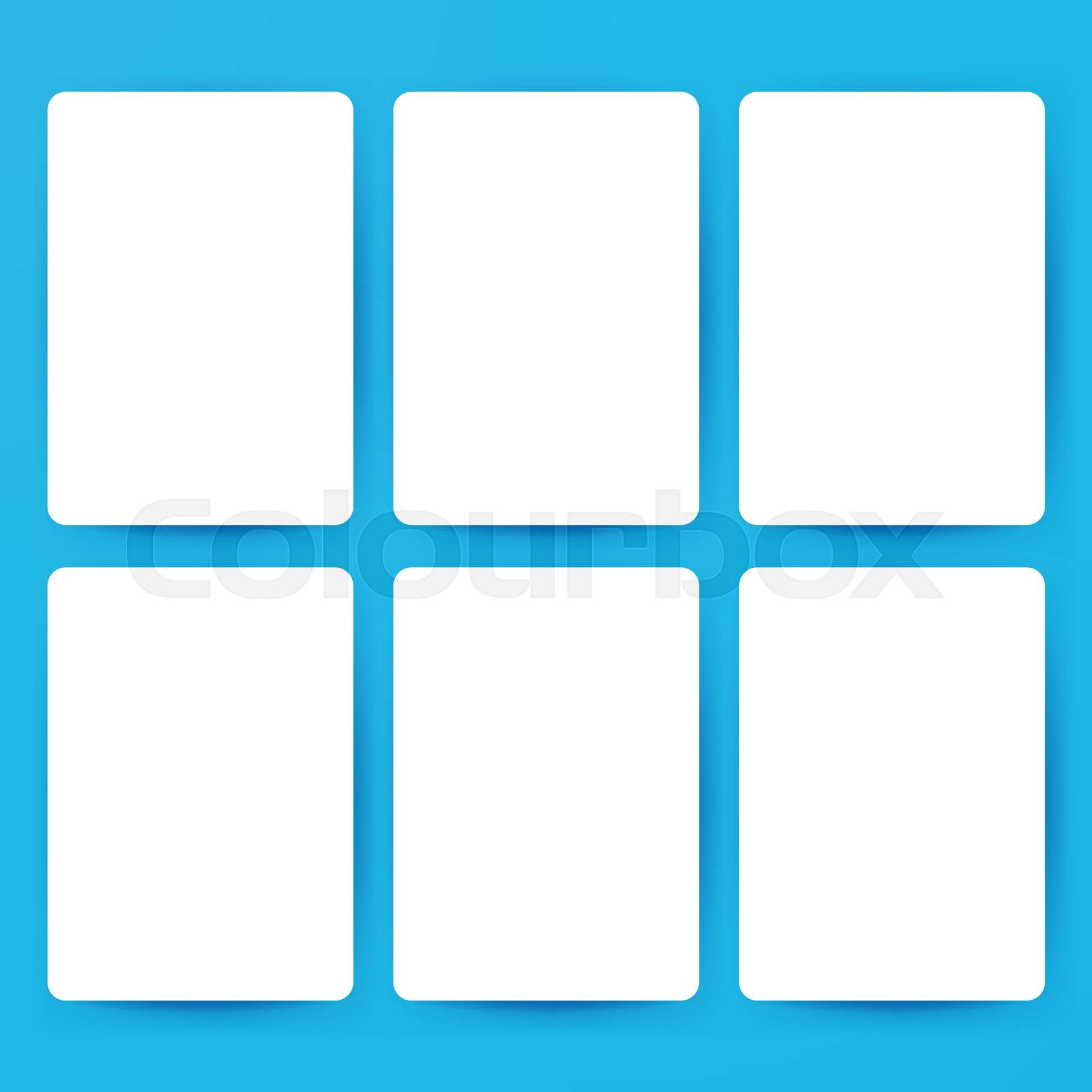 Empty Cards Mockup Template Stock vector Colourbox