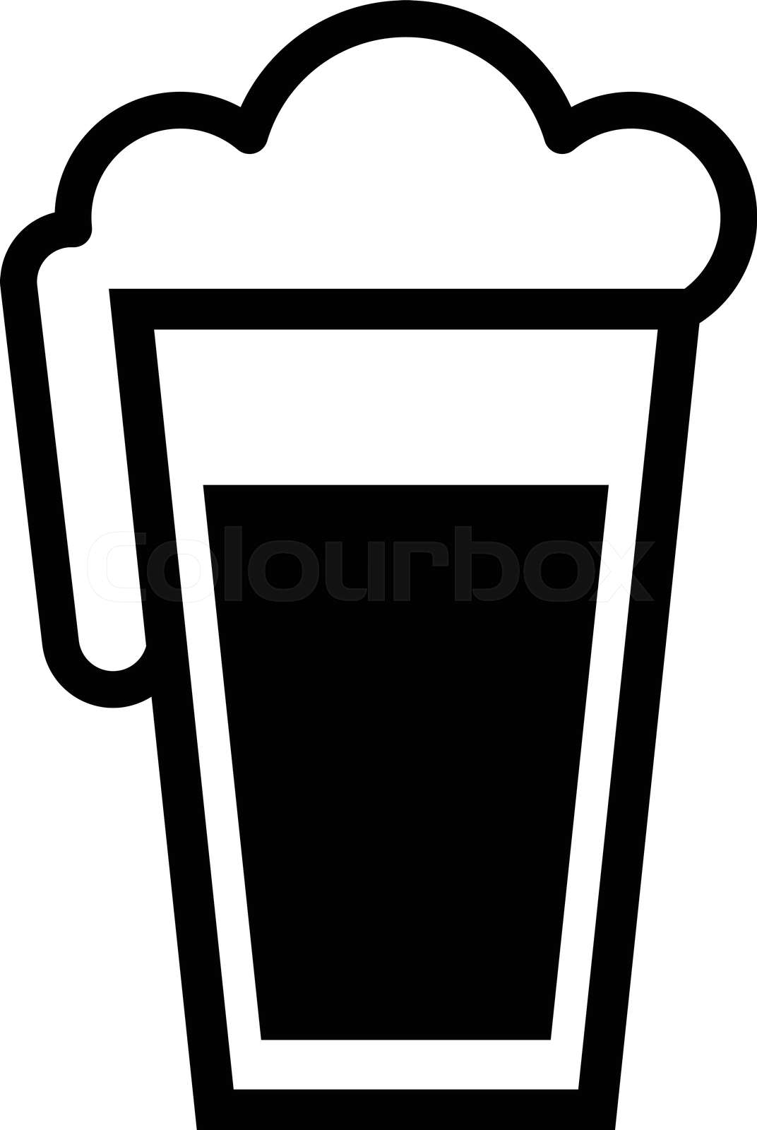 Beer Pint Glass graphic Stock vector Colourbox