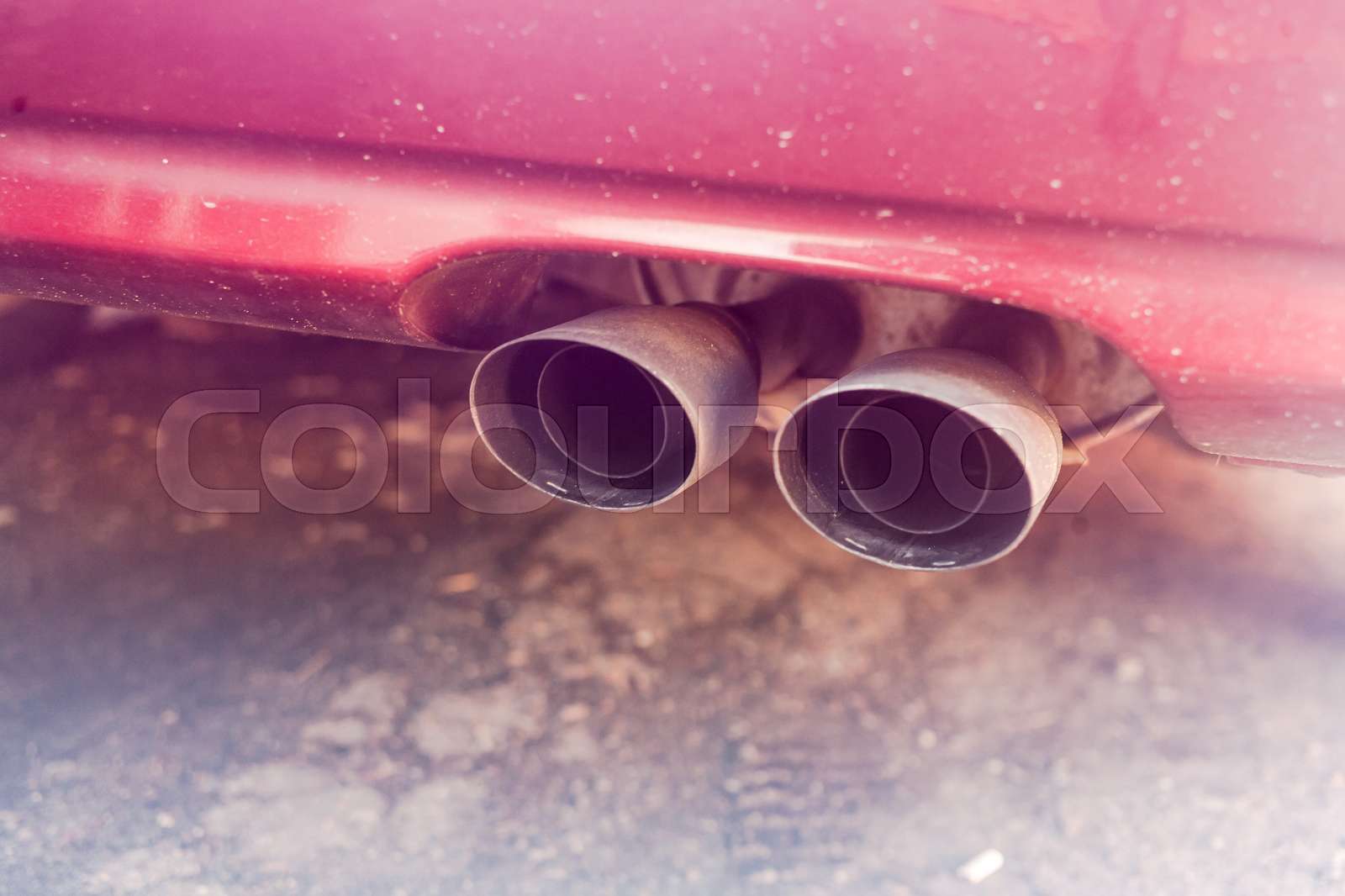 Car exhaust pipe Stock image Colourbox