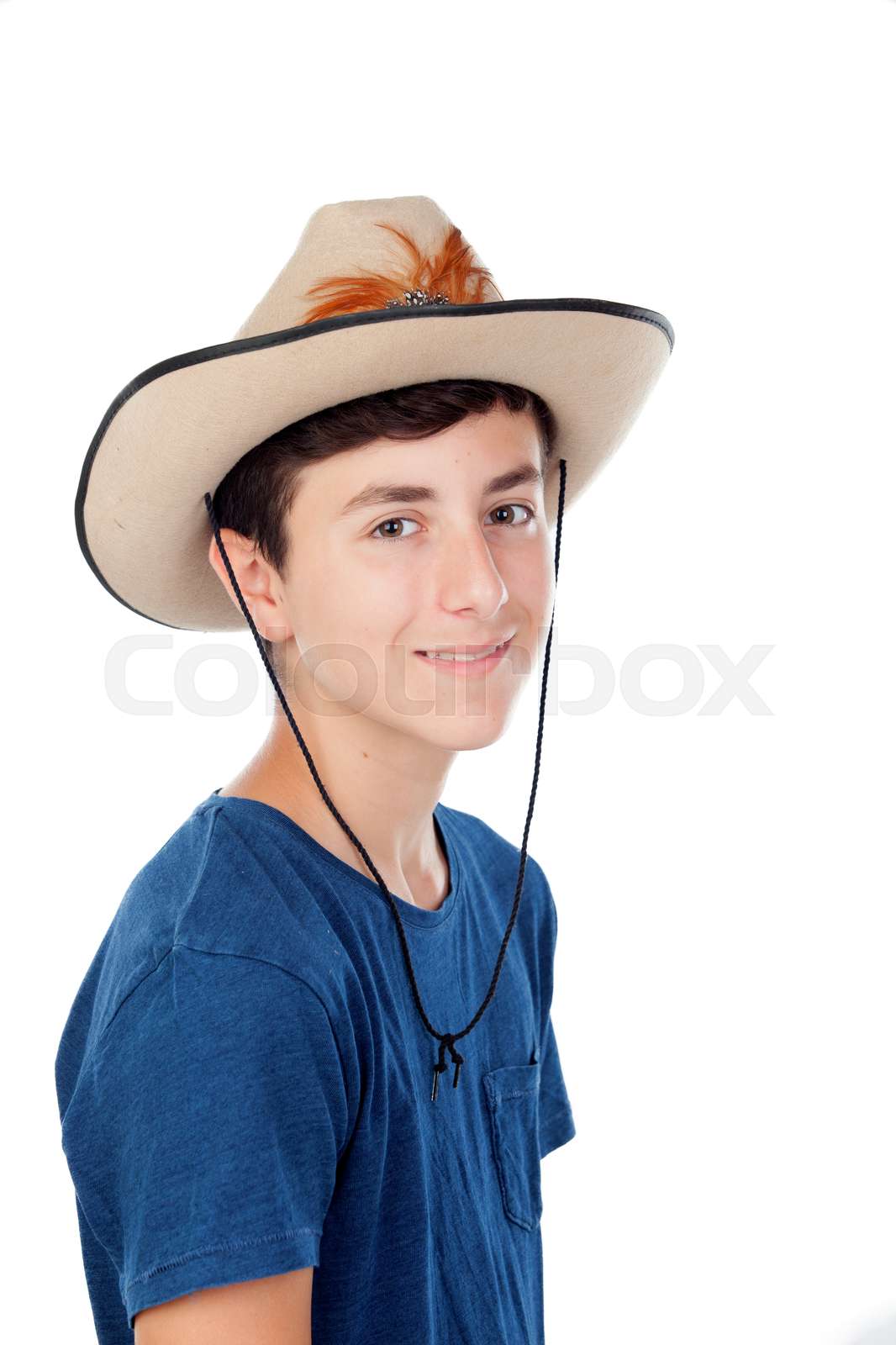 teenager-boy-with-a-cowboy-hat-stock-image-colourbox