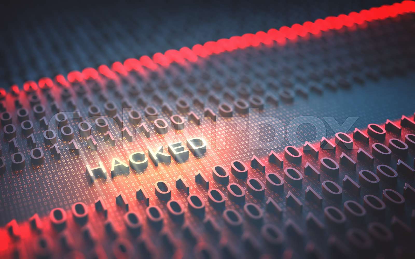 Binary Code Hacked | Stock image | Colourbox