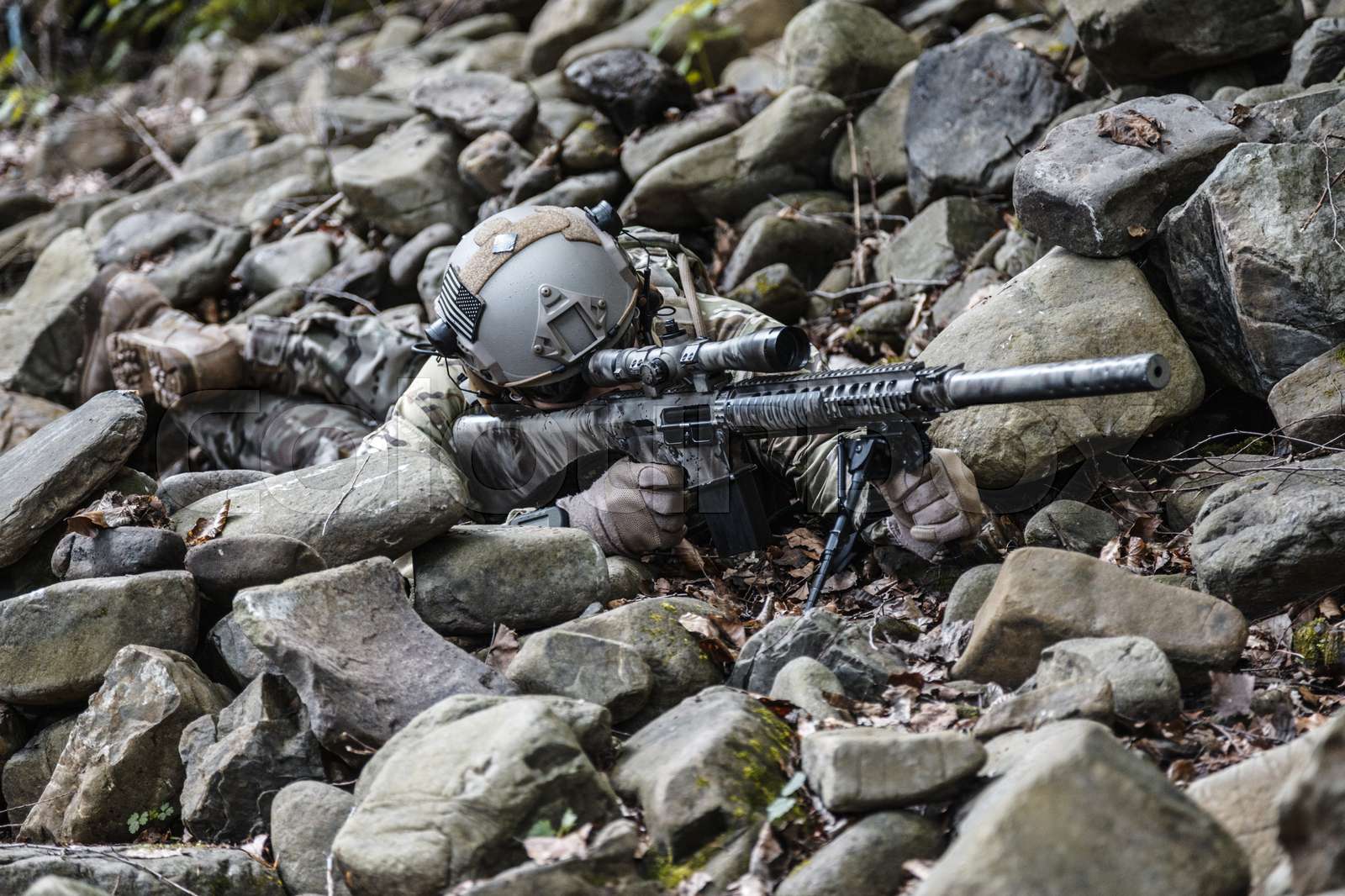army ranger sniper Stock image Colourbox