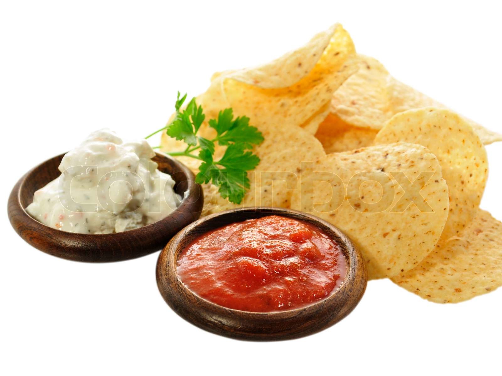 tortilla chips på en hvid baggrund | Stock foto | Colourbox