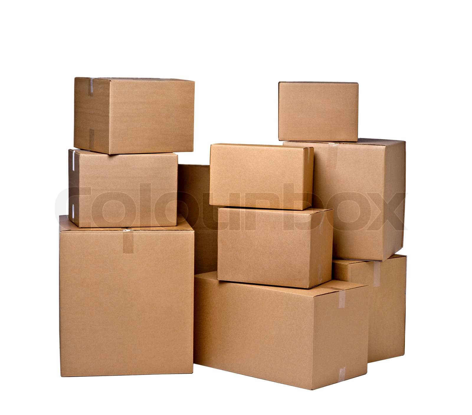 Kartons isoliert | Stock Bild | Colourbox