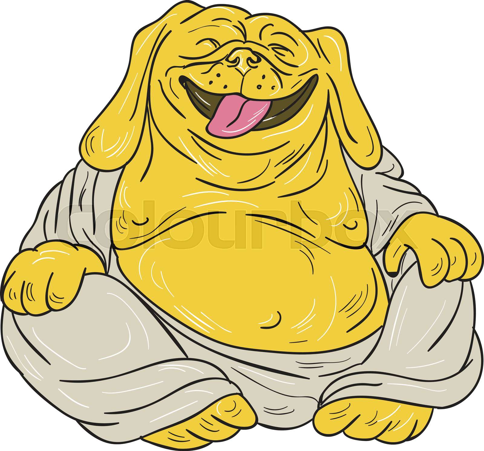 hund, tegneserie, fedt | Stock vektor | Colourbox