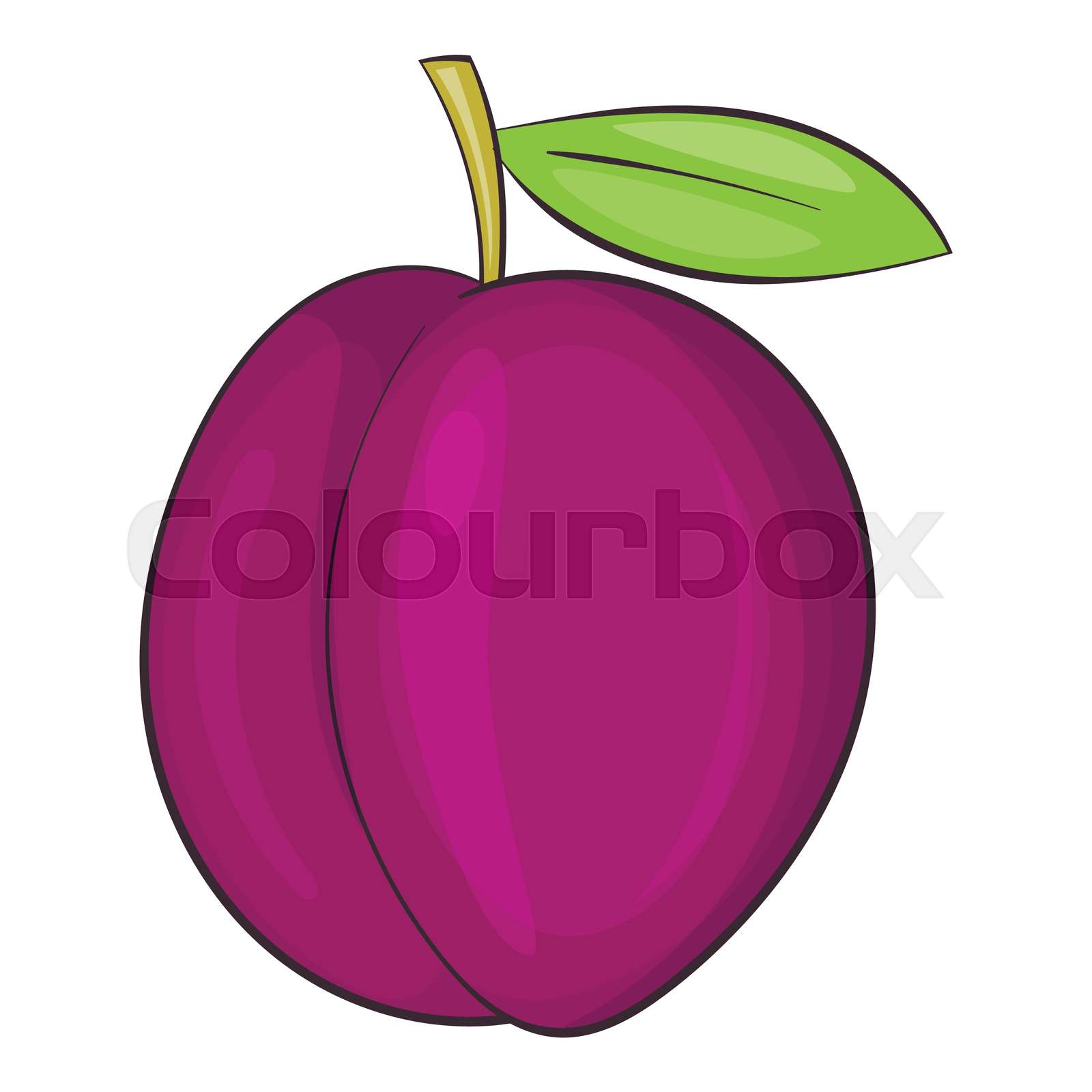 pflaume, icon, cartoon | Stock-Vektor | Colourbox